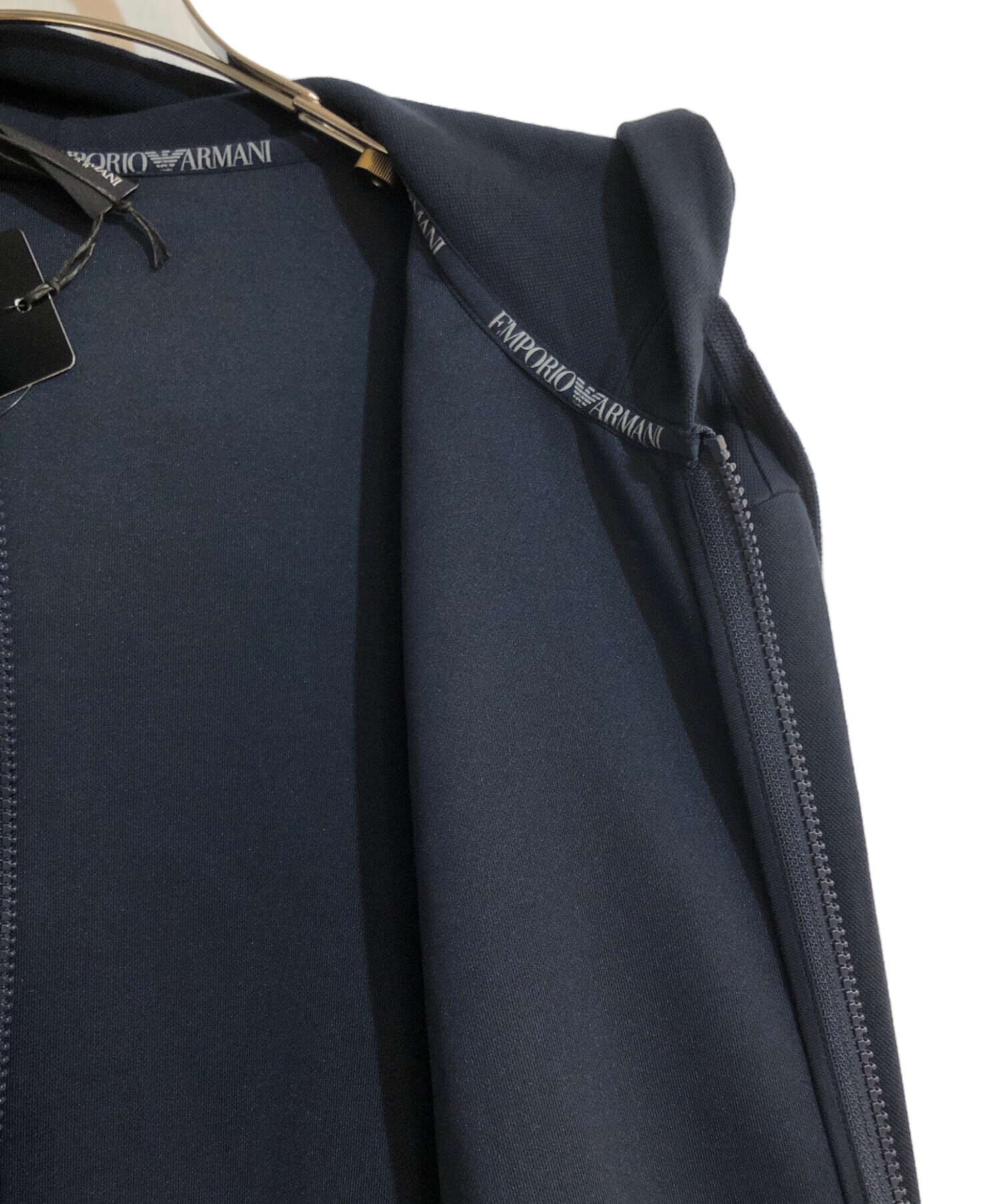 【美品】エンポリオアルマーニ ARMANIジップ ジャケット アウター ネイビー 中古・古着通販】EMPORIO ARMANI (エンポリオアルマーニ) ジップアップ