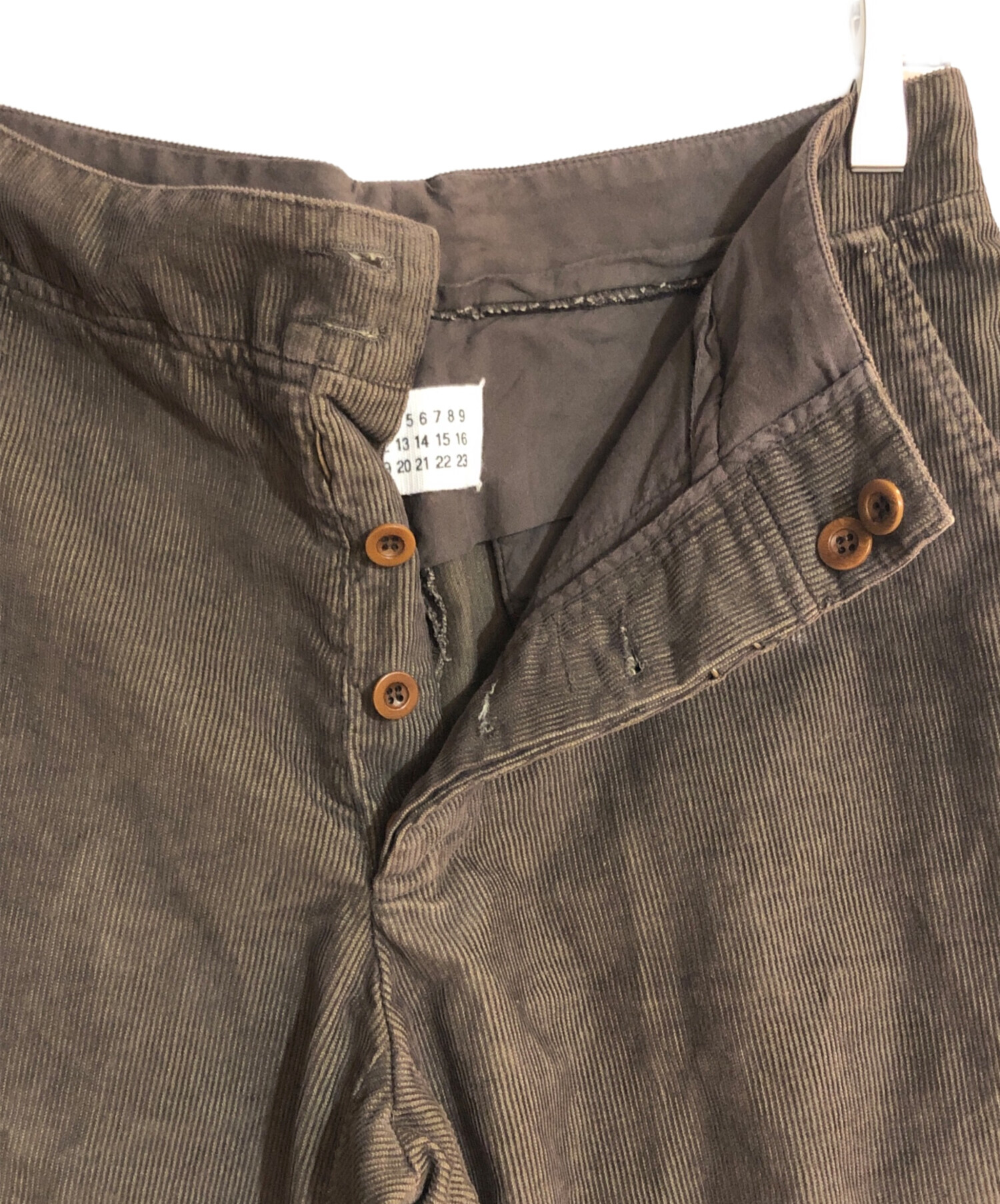 02ss Martin Margiela 5ポケットコーデュロイパンツ ブラウン 中古・古着通販】Maison Margiela (メゾンマルジェラ) コーデュロイ