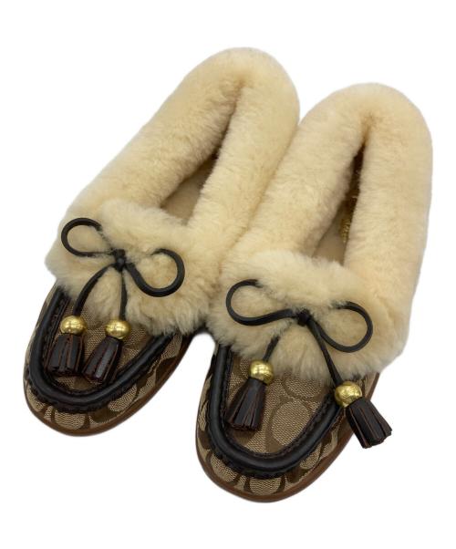 中古・古着通販】COACH (コーチ) ムートンモカシンシューズ ベージュ