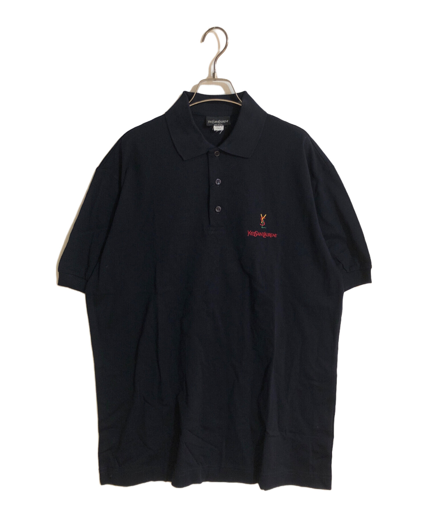 Saint Laurent Paris ポロシャツ　ネイビー Saint Laurent Paris ポロシャツ メンズ イヴ サンローラン SAINT