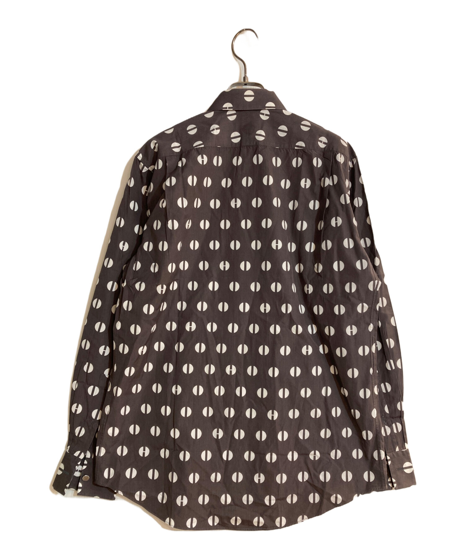 美品　HERMESエルメス　ルリロウリス　セリエ　チュニック シャツ　トップス 中古・古着通販】HERMES (エルメス) セリエボタンドットパターンシャツ