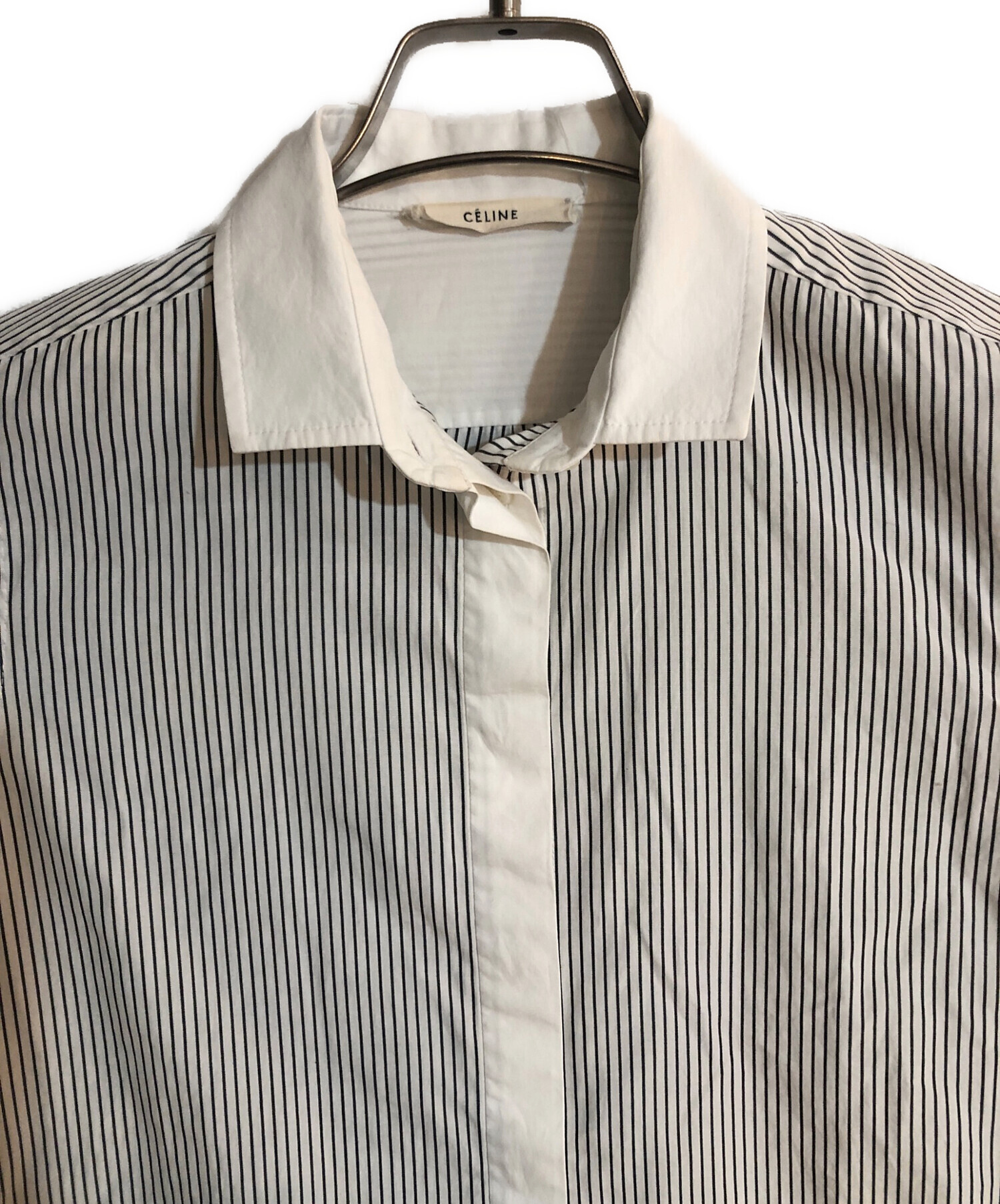 セリーヌ フィービー期 長袖ブラウス CELINE【クリーニング済】 CELINE セリーヌ フィービー期 タキシードシャツ ブラウス コットン 34