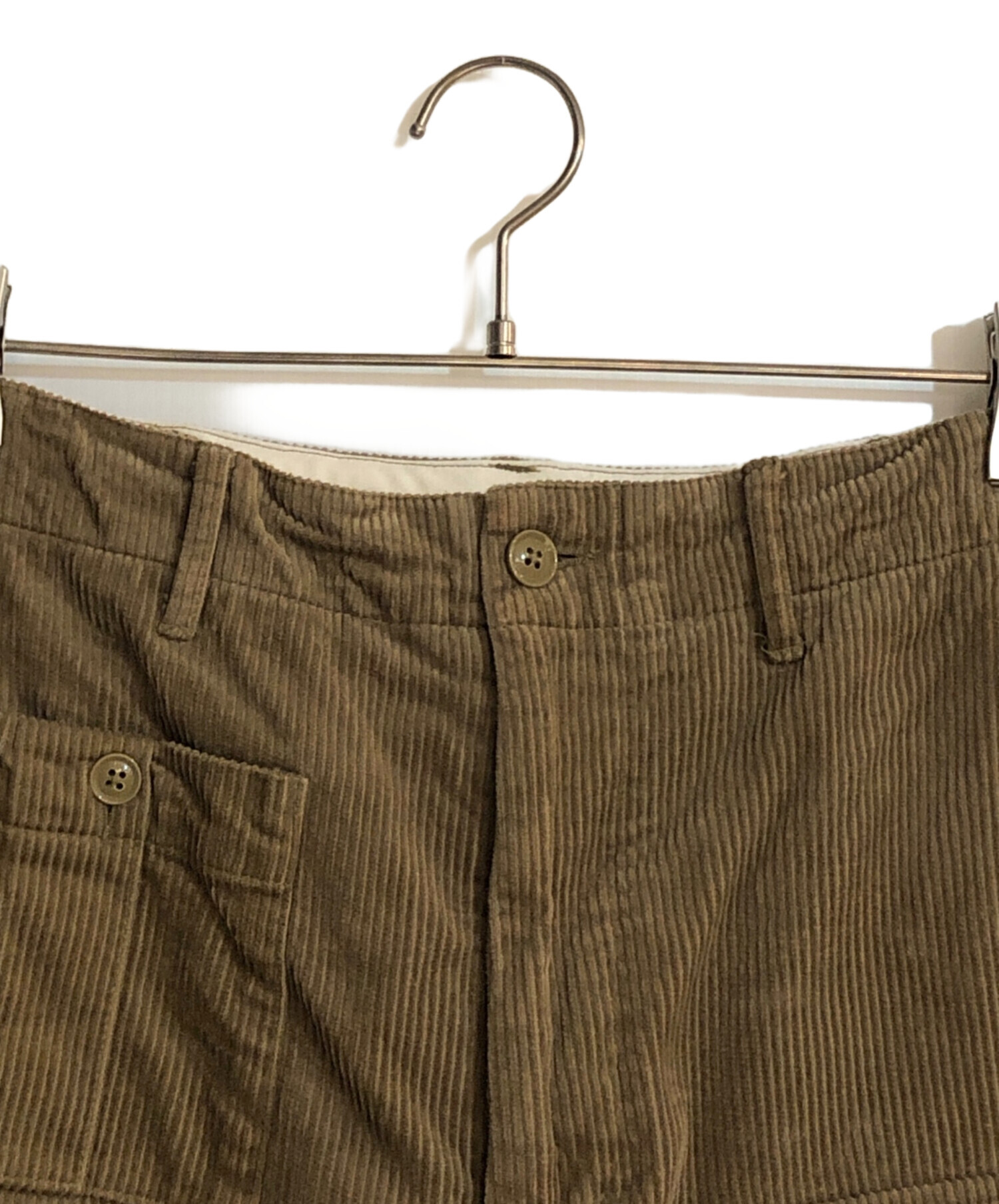 【美品】エンジニアドガーメンツファティーグショーツコーデュロイ サイズＳ2020 Fatigue Short - 14W Corduroy(M(MEN) Khaki/カーキ