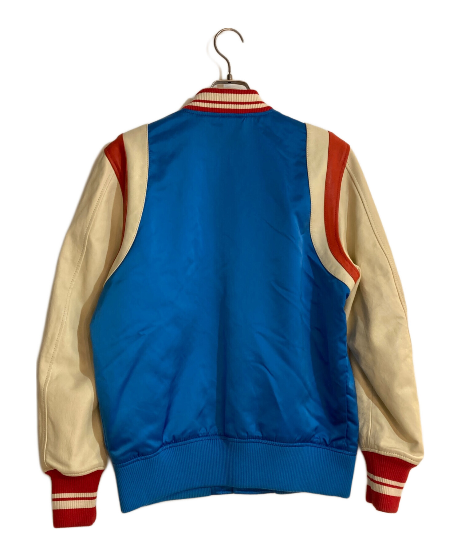 中古・古着通販】DIESEL (ディーゼル) 袖レザースタジャン ブルー