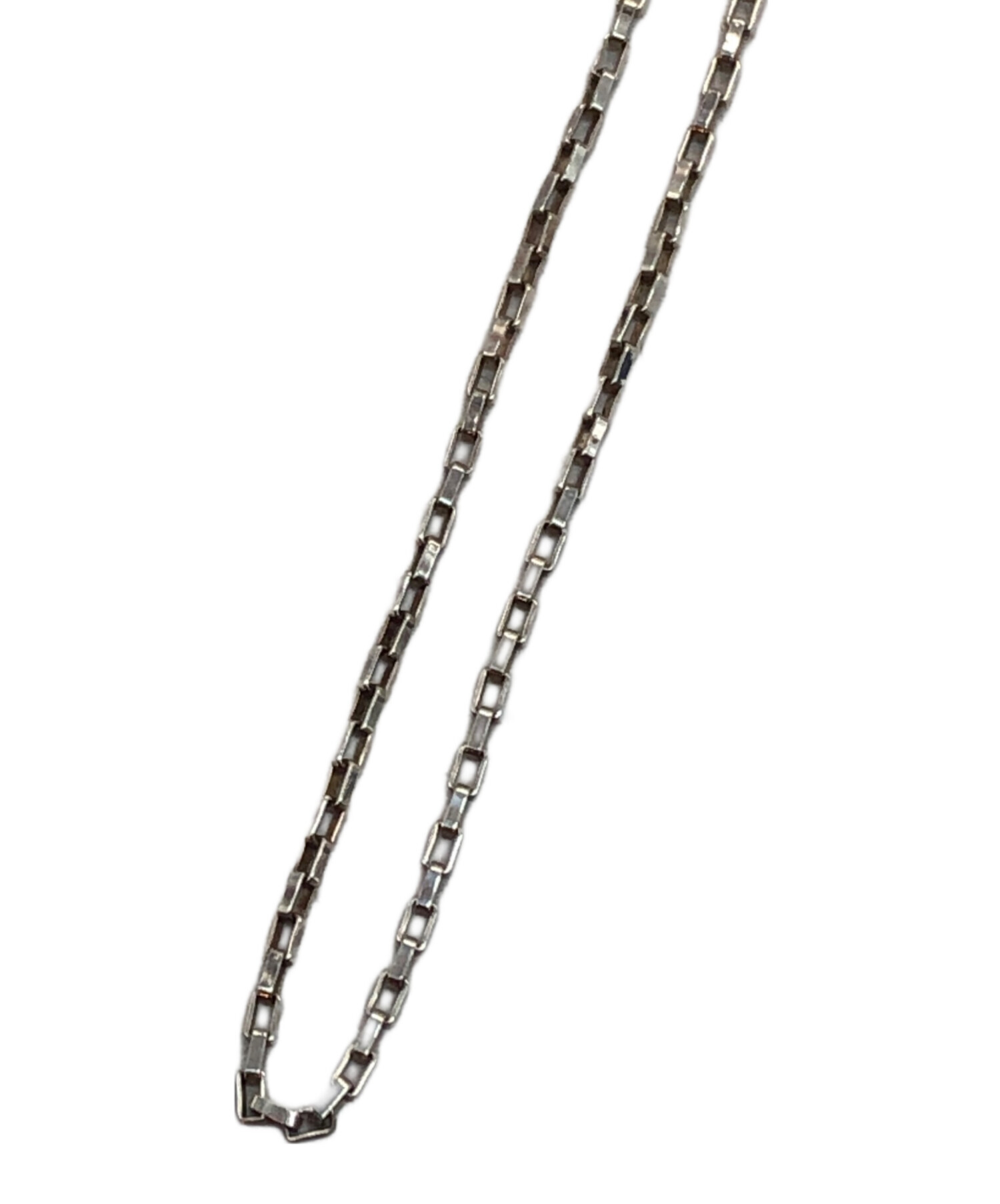 中古・古着通販】GUCCI (グッチ) スクエアチェーンネックレス シルバー 