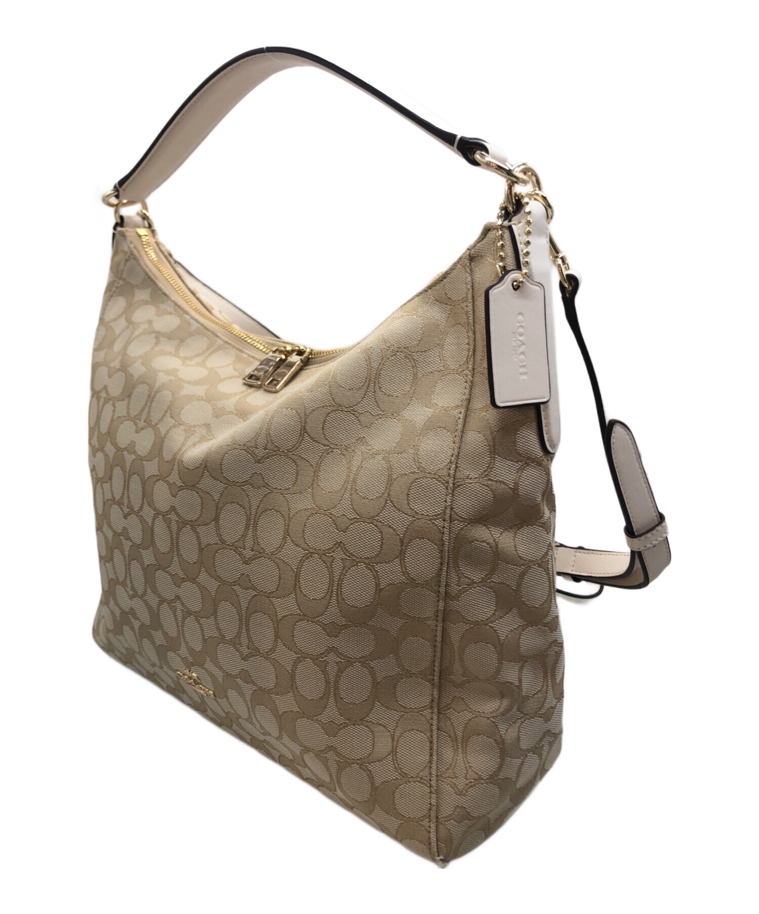 中古・古着通販】COACH (コーチ) 2WAYショルダーバッグ ベージュ