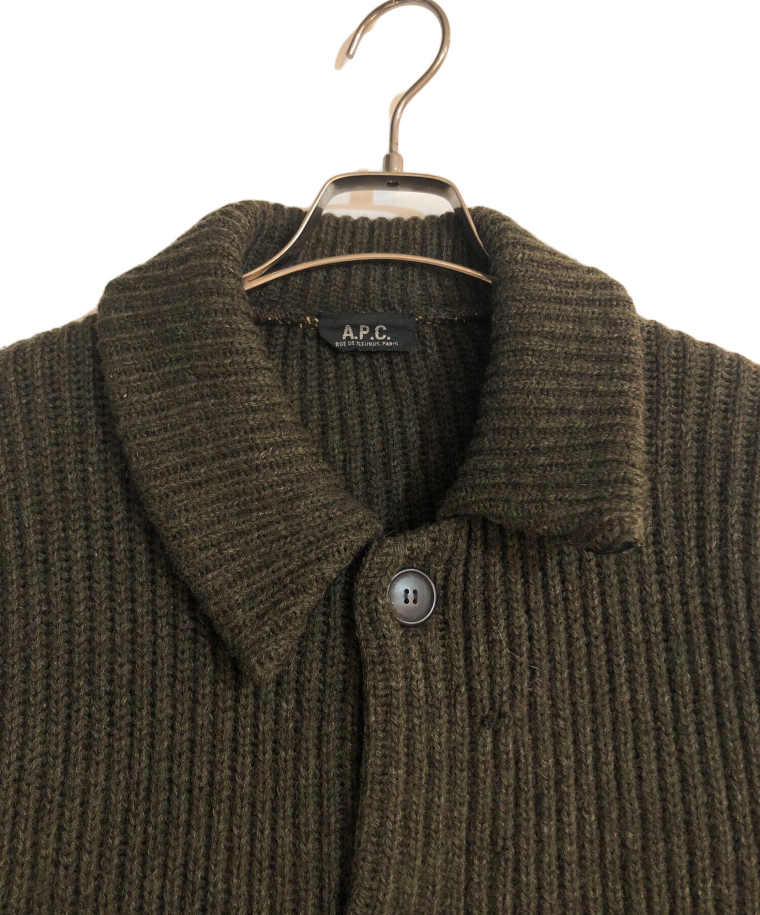 中古・古着通販】A.P.C. (アーペーセー) オールドリブニットジャケット 