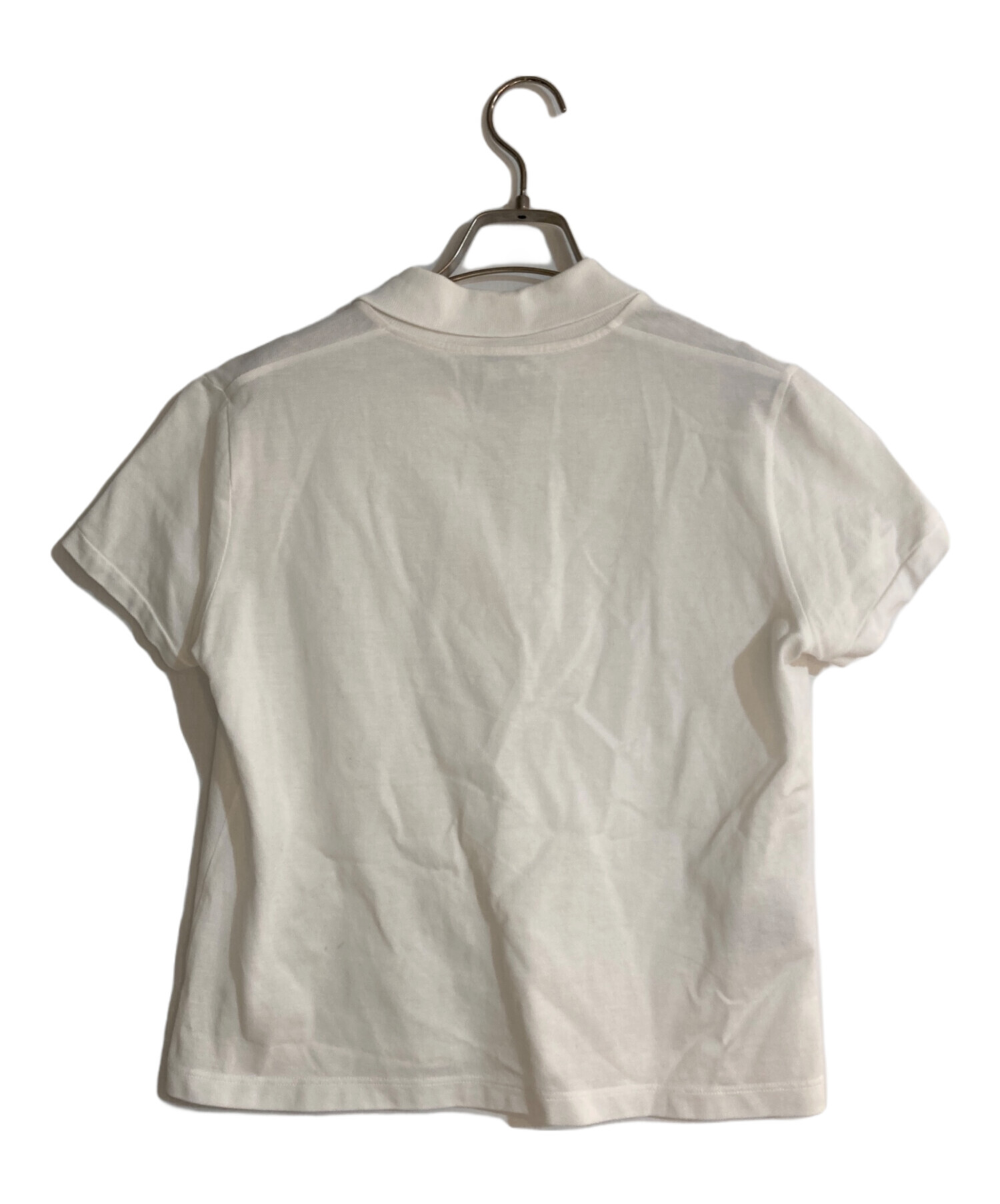 m.ha 　　MIU MIU ホワイト 半袖ポロシャツ MIU MIU/ミュウミュウ通販 | コットンピケ ポロシャツ【送料無料