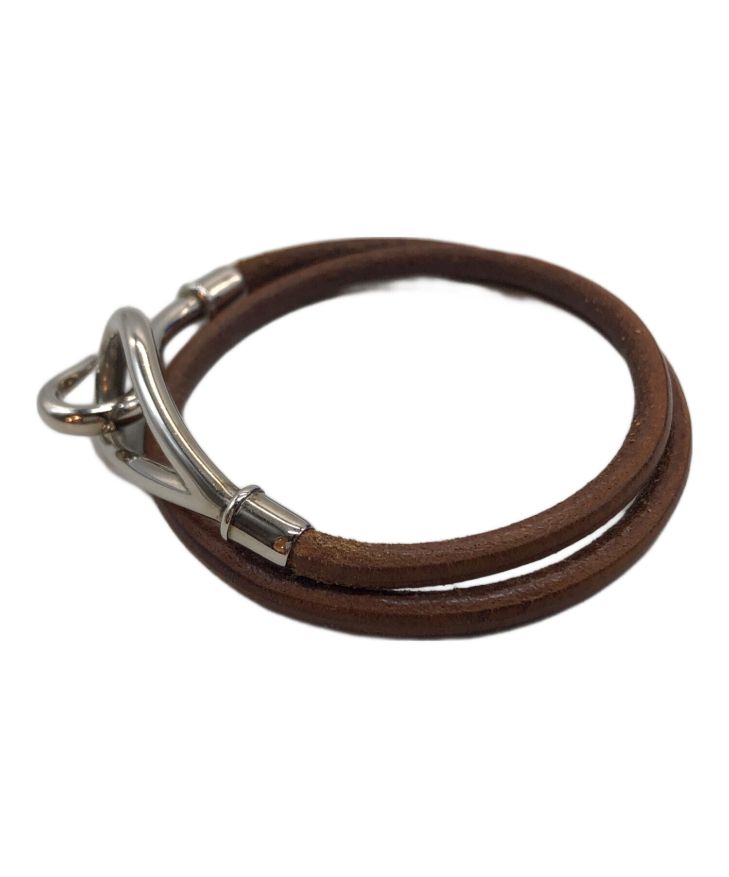 エルメス ブラウン レザーバングル 楽天市場】【ジュエリー】HERMES エルメス トルネード レザー