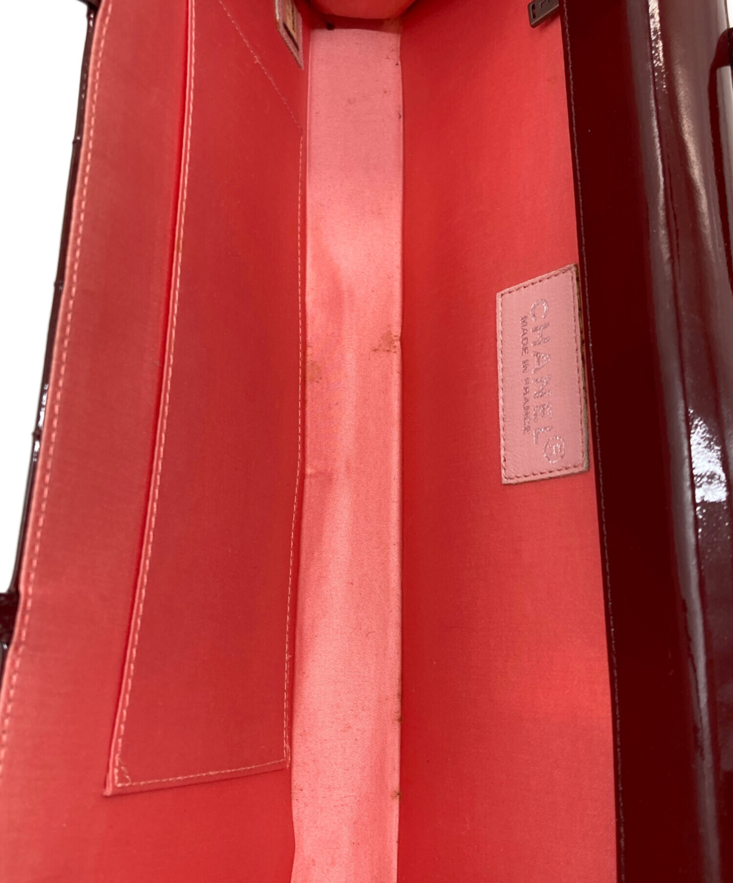 中古・古着通販】CHANEL (シャネル) エナメルバッグ レッド｜ブランド 