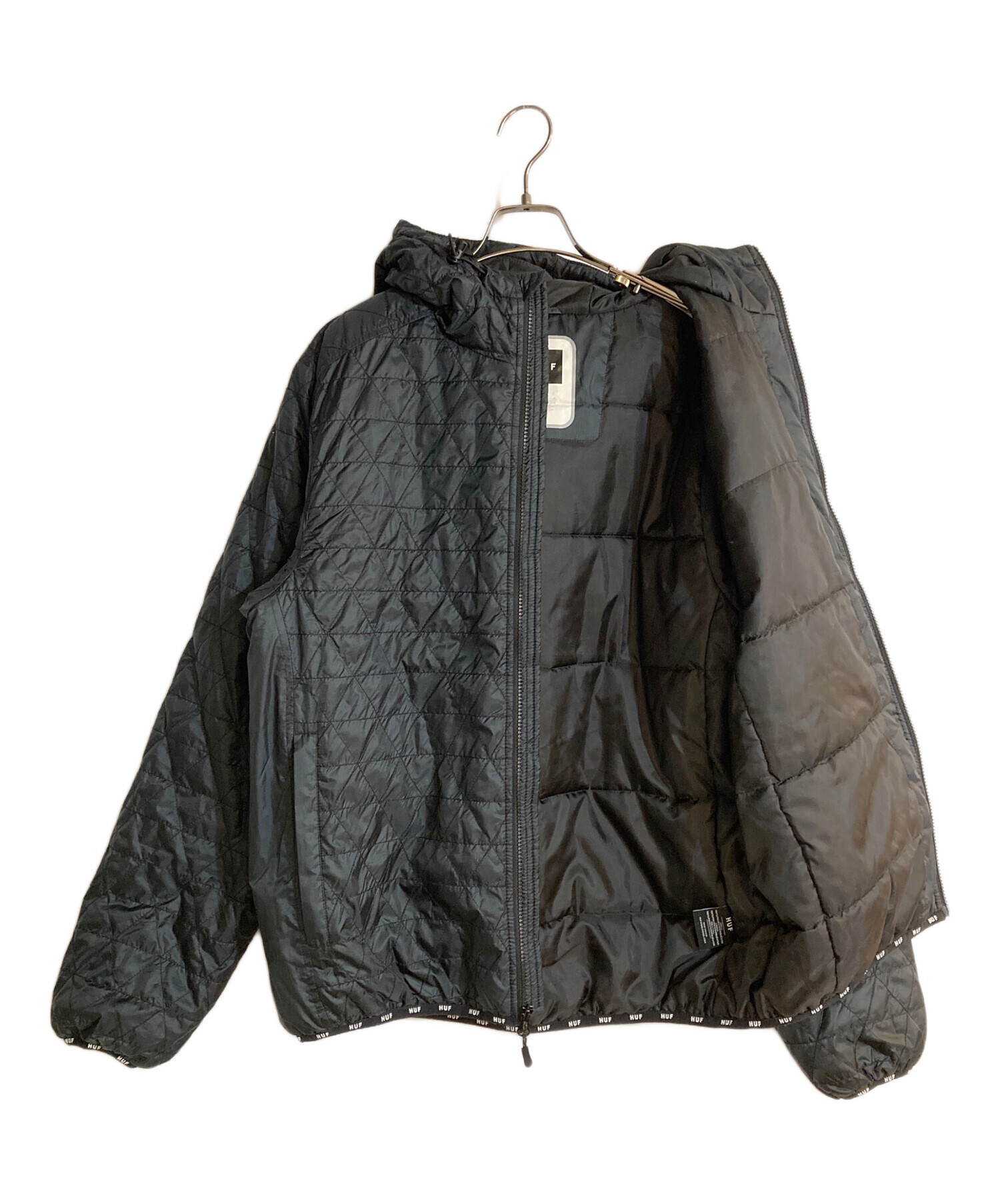 中古・古着通販】HUF (ハフ) POLYGON QUILTED JACKET ブラック サイズ 