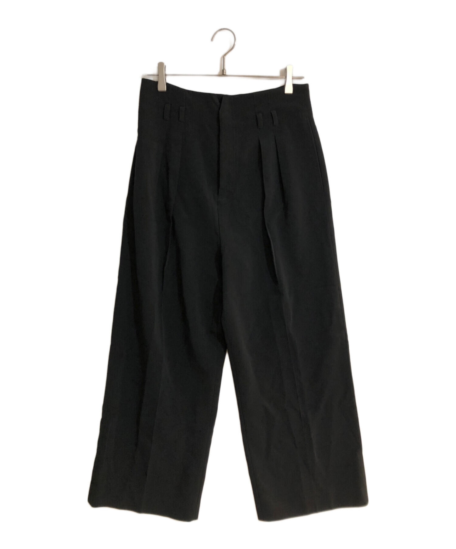 新品タグ付 RED VALENTINO ヴァレンティノ ワイドパンツ 黒 48 中古・古着通販】RED VALENTINO (レッドヴァレンティノ) 2タック