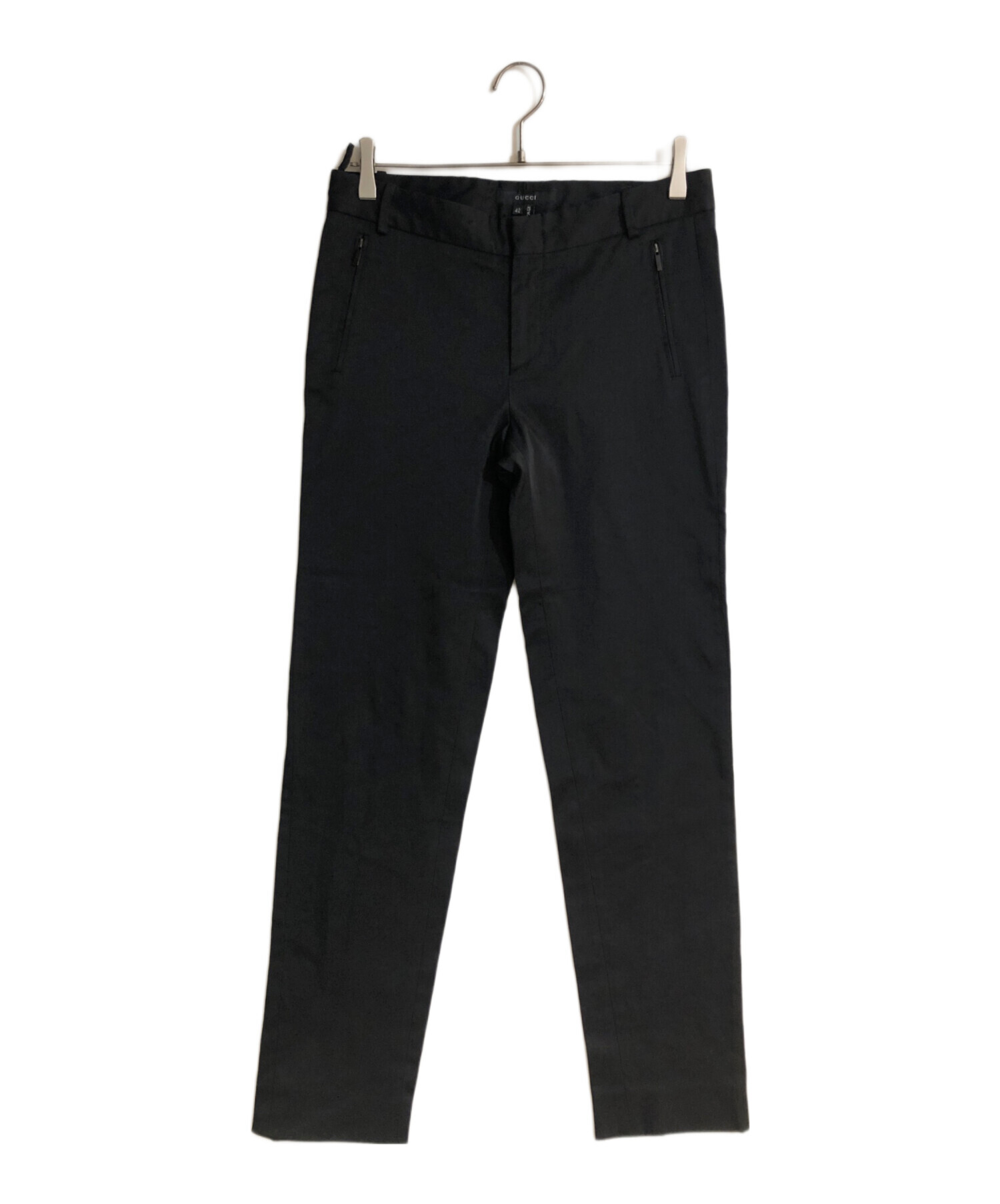 中古・古着通販】GUCCI (グッチ) ナイロンテーパードパンツ ブラック 