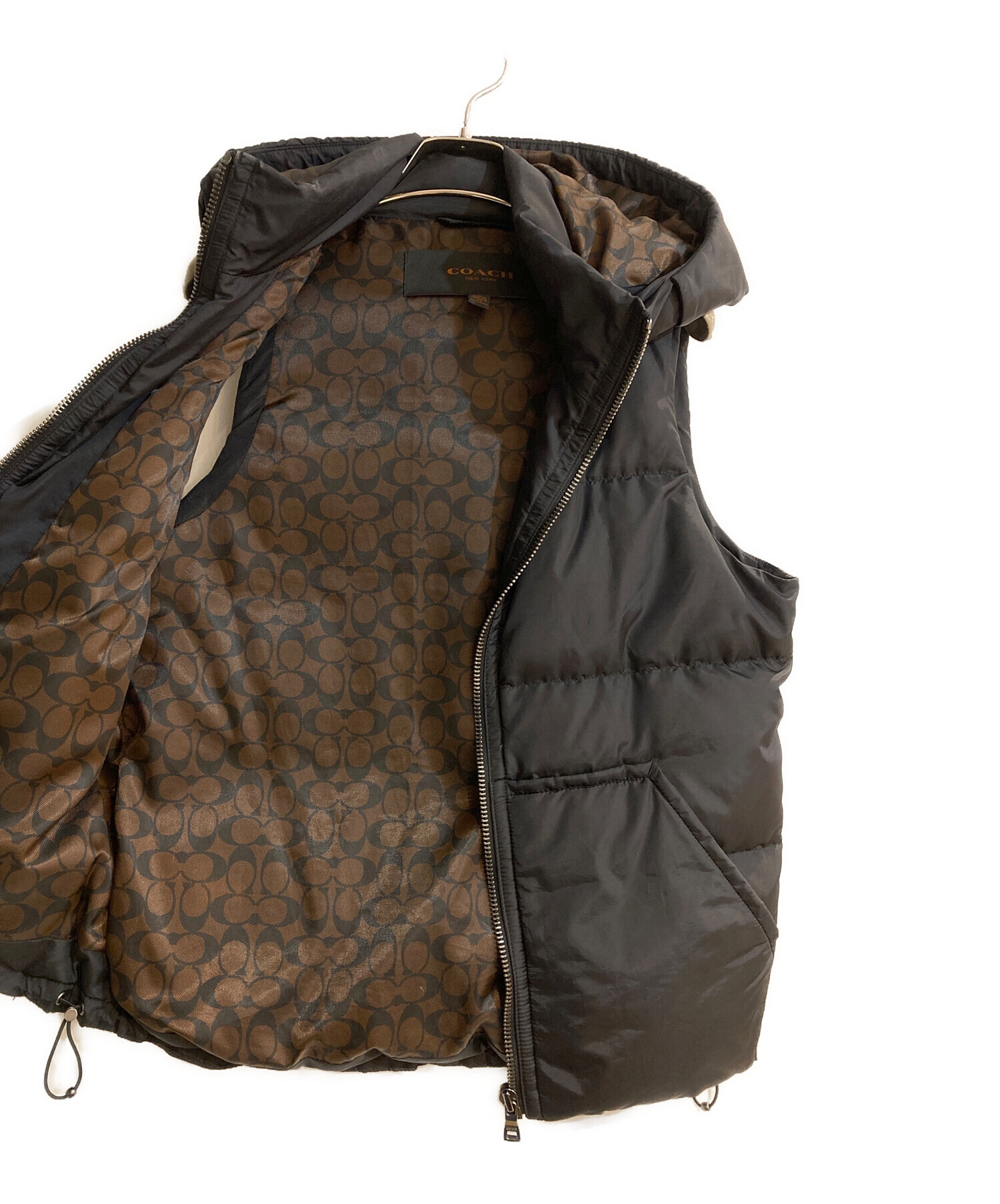 中古・古着通販】COACH (コーチ) ダウンベスト ブラック サイズ:XS