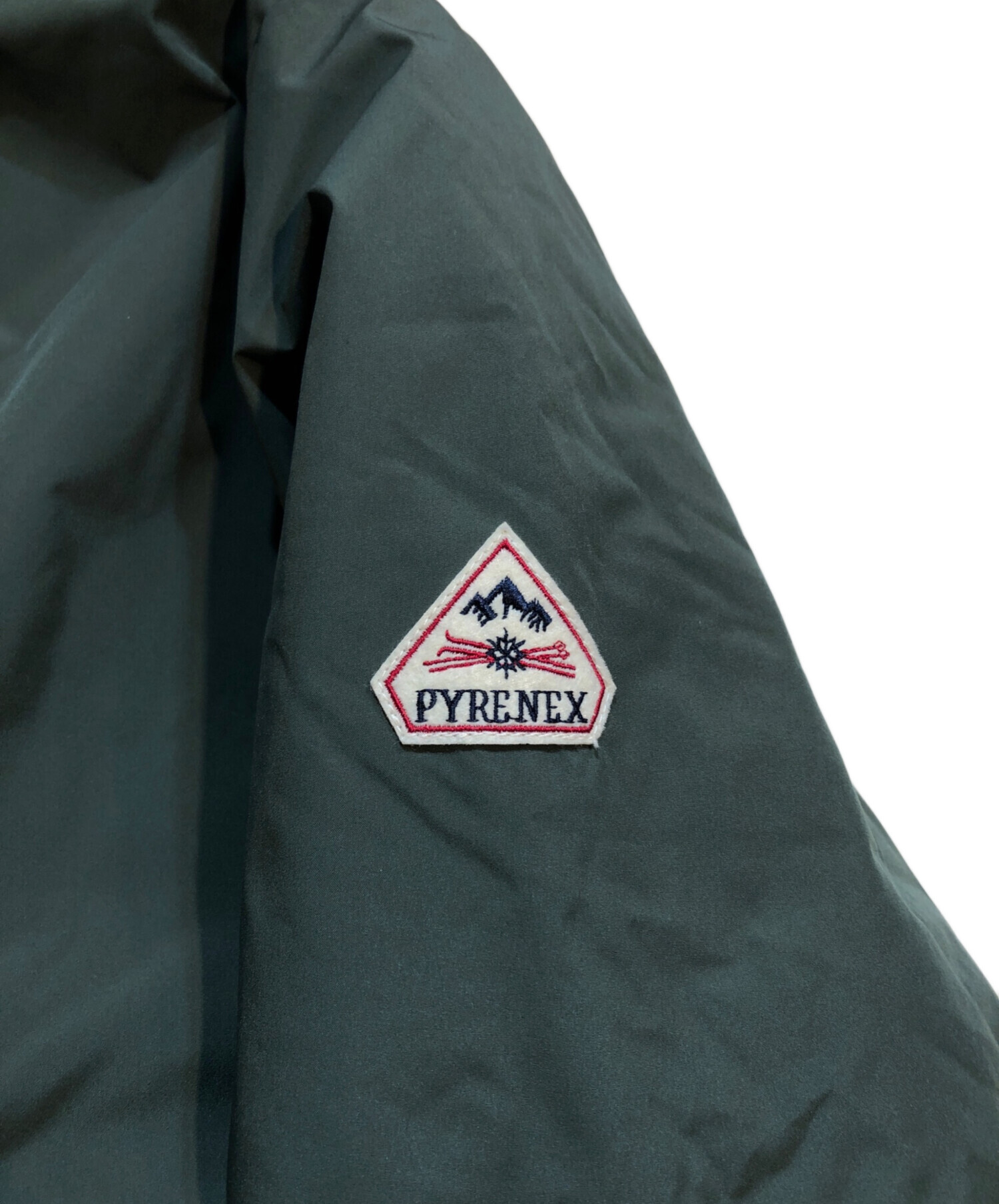 PYRENEX HOVER ノーカラーダウンジャケット Mベージュ 超美品 PYRENEX 