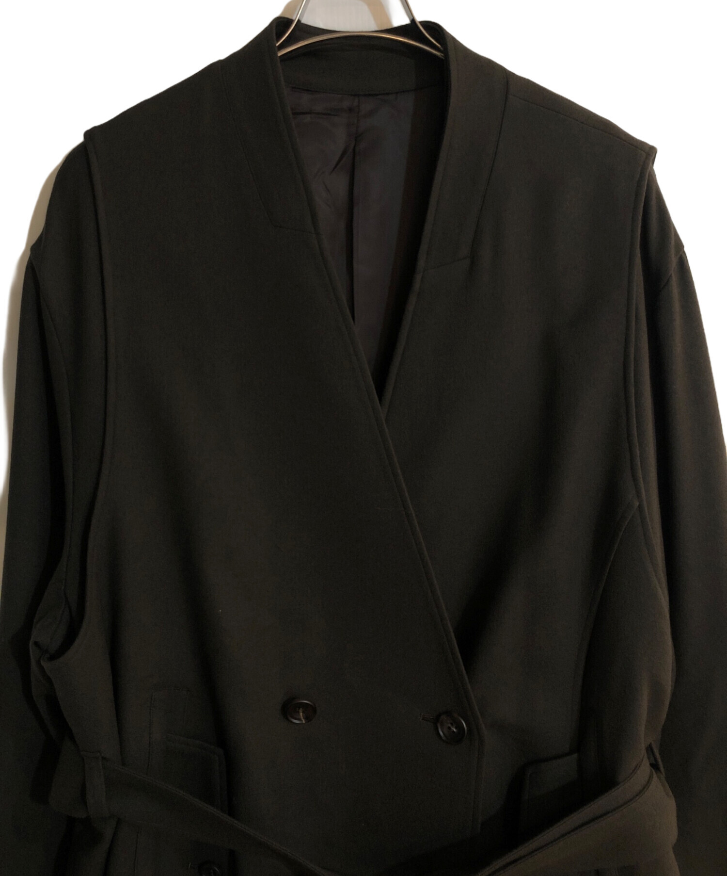 stein OVERSIZED LINEAR NO COLLAR COAT S stein】OVERSIZED LINEAR NO