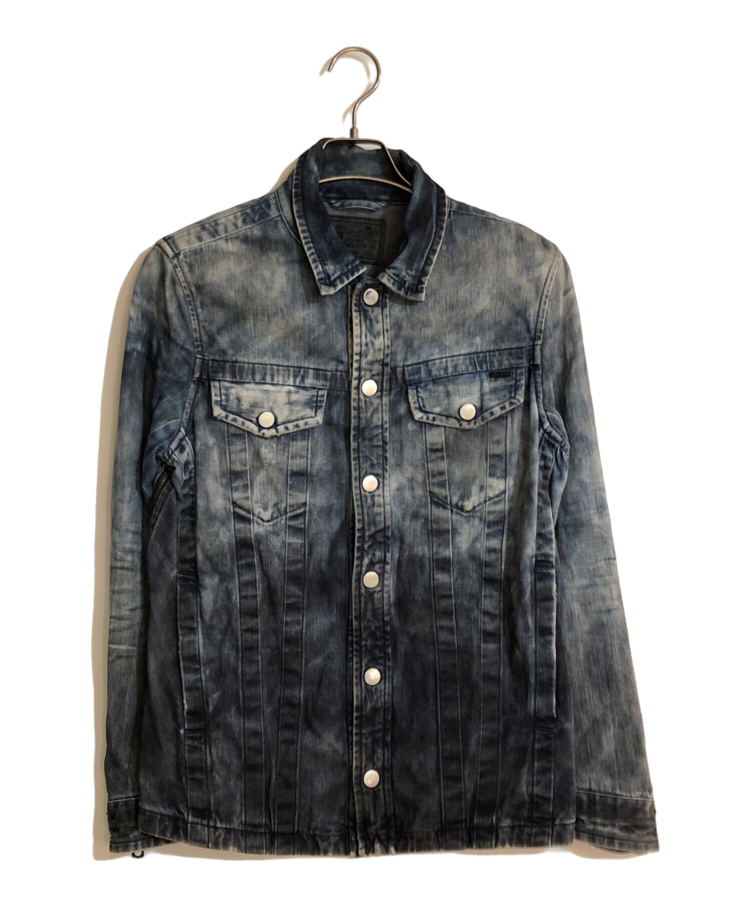 中古・古着通販】DIESEL (ディーゼル) グランジ加工デニムジャケット 