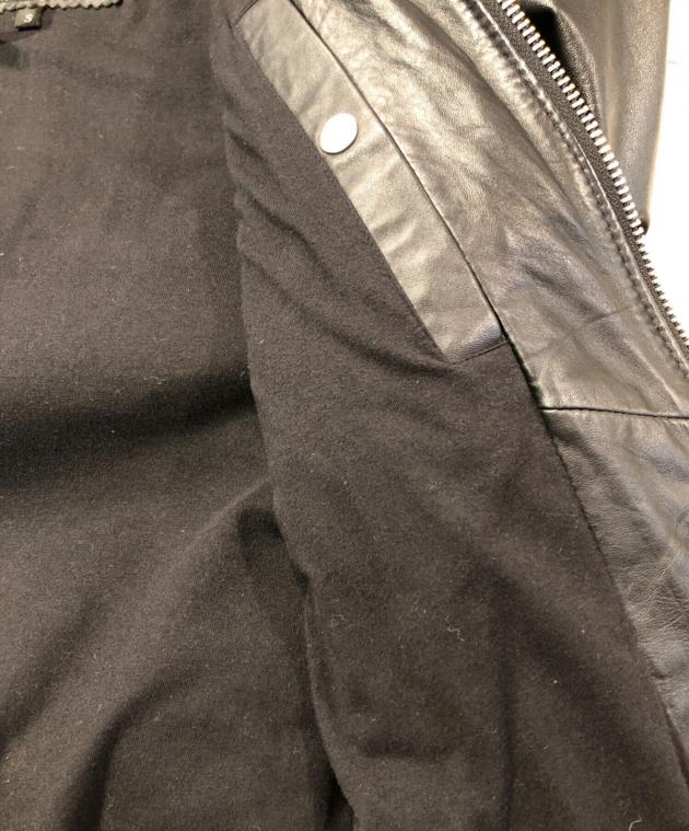 中古・古着通販】DIESEL (ディーゼル) ラムレザーフーデットジャケット