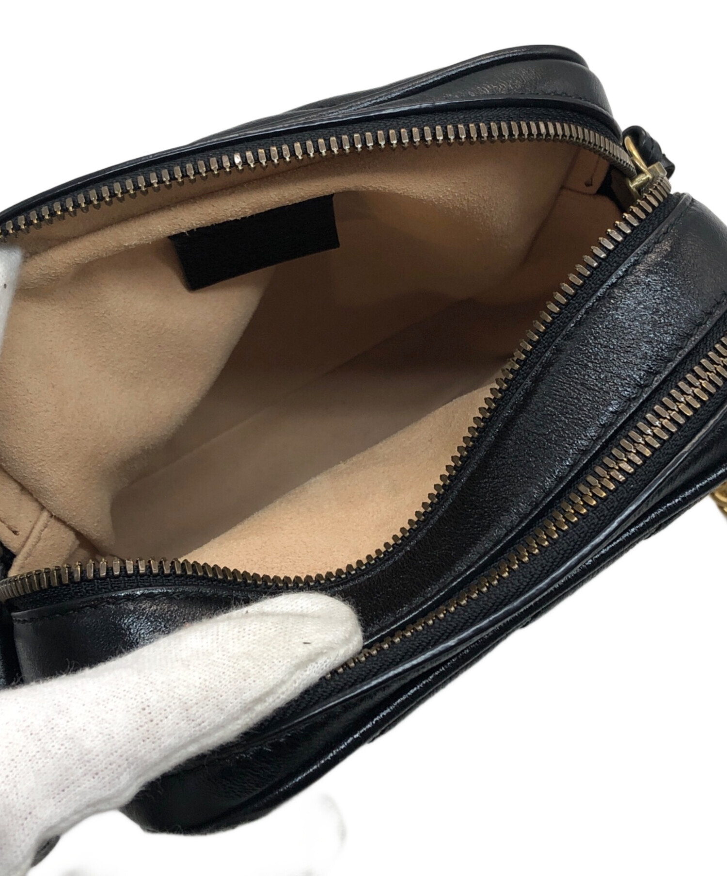 中古・古着通販】GUCCI (グッチ) GGマーモントチェーンショルダー