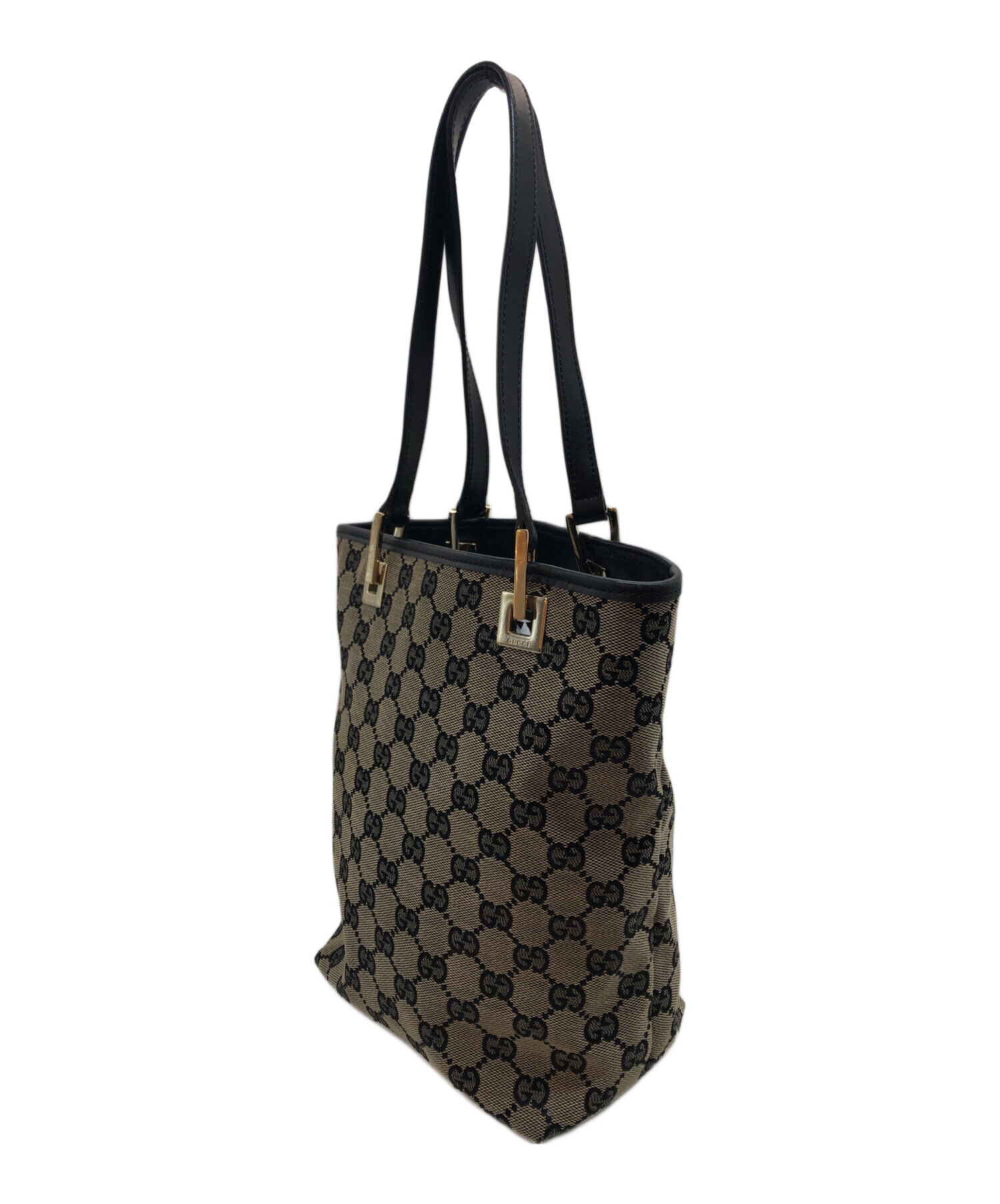 中古・古着通販】GUCCI (グッチ) トートバッグ ネイビー×ベージュ 