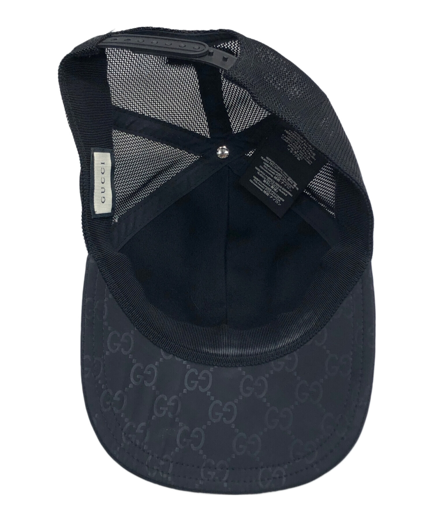 中古・古着通販】GUCCI (グッチ) GGメッシュキャップ ブラック