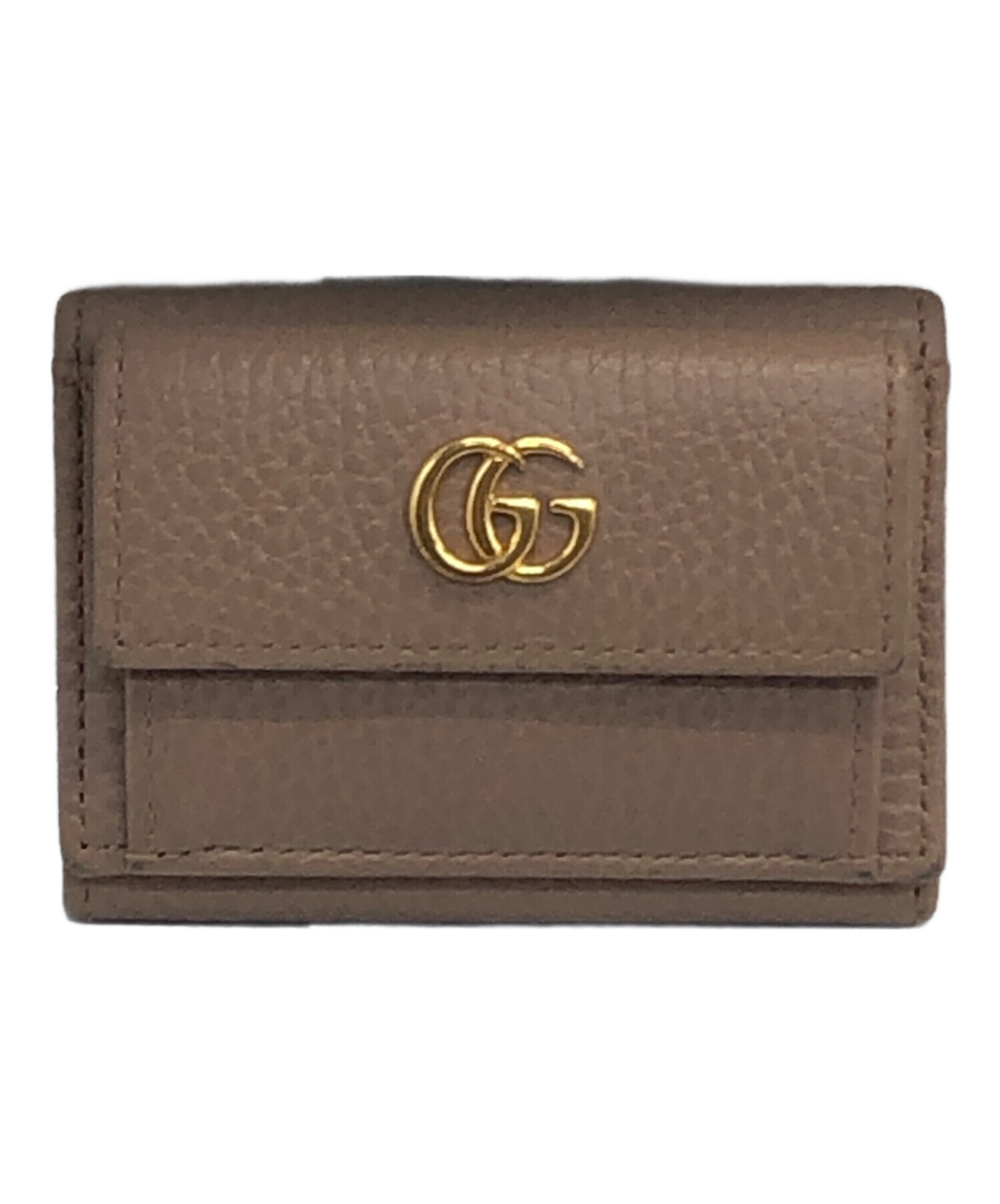 中古・古着通販】GUCCI (グッチ) 3つ折り財布 ブラウン｜ブランド 