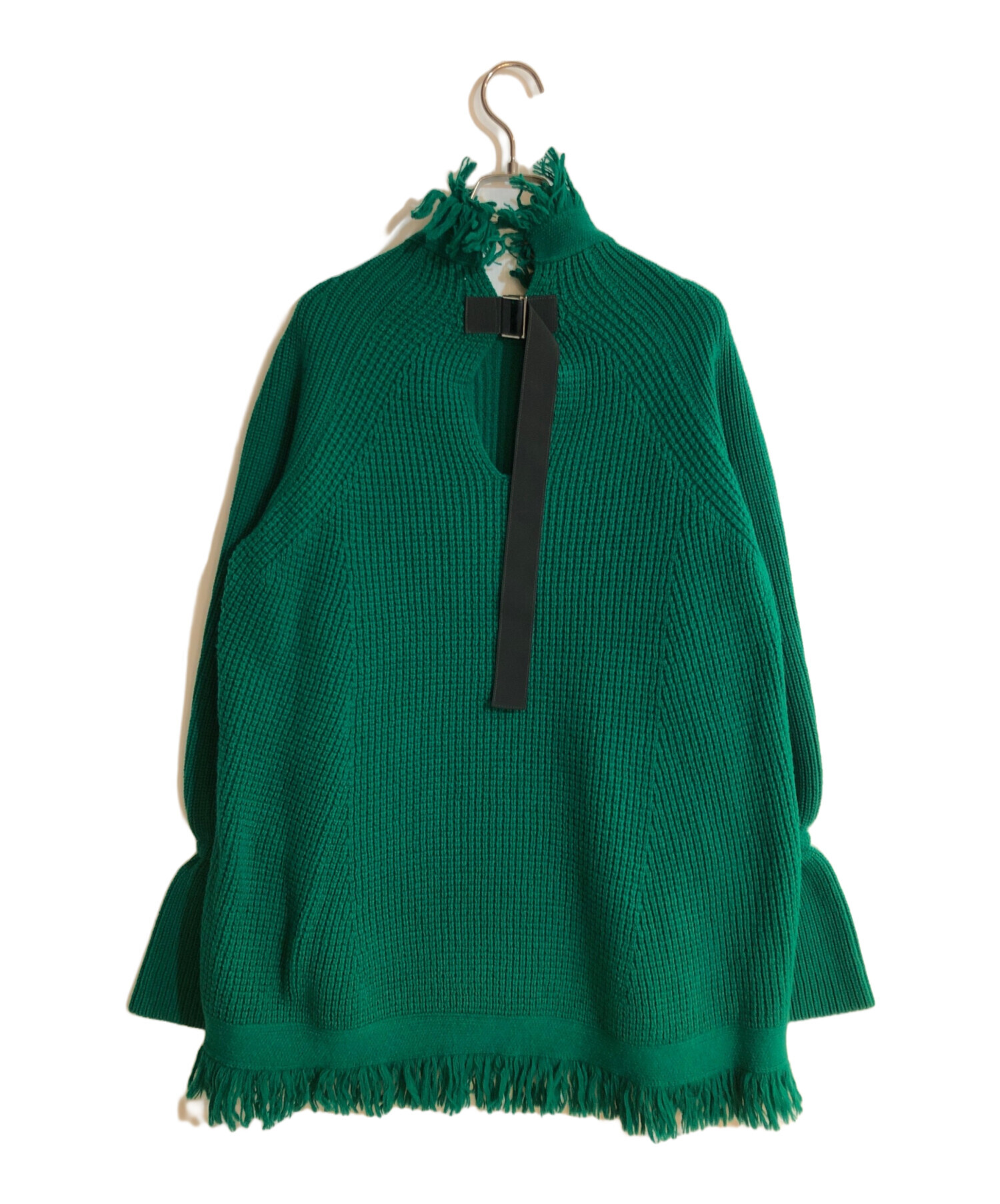 中古・古着通販】sacai (サカイ) グランリボンフリンジニット グリーン 