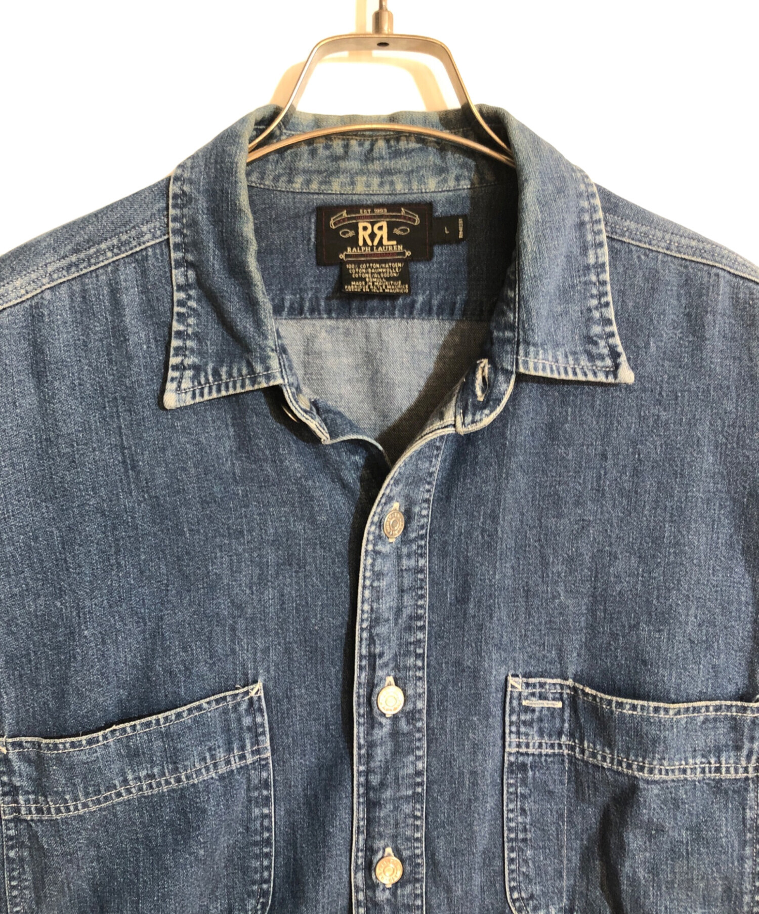 中古・古着通販】RRL (ダブルアールエル) 3つ星タグデニムシャツ