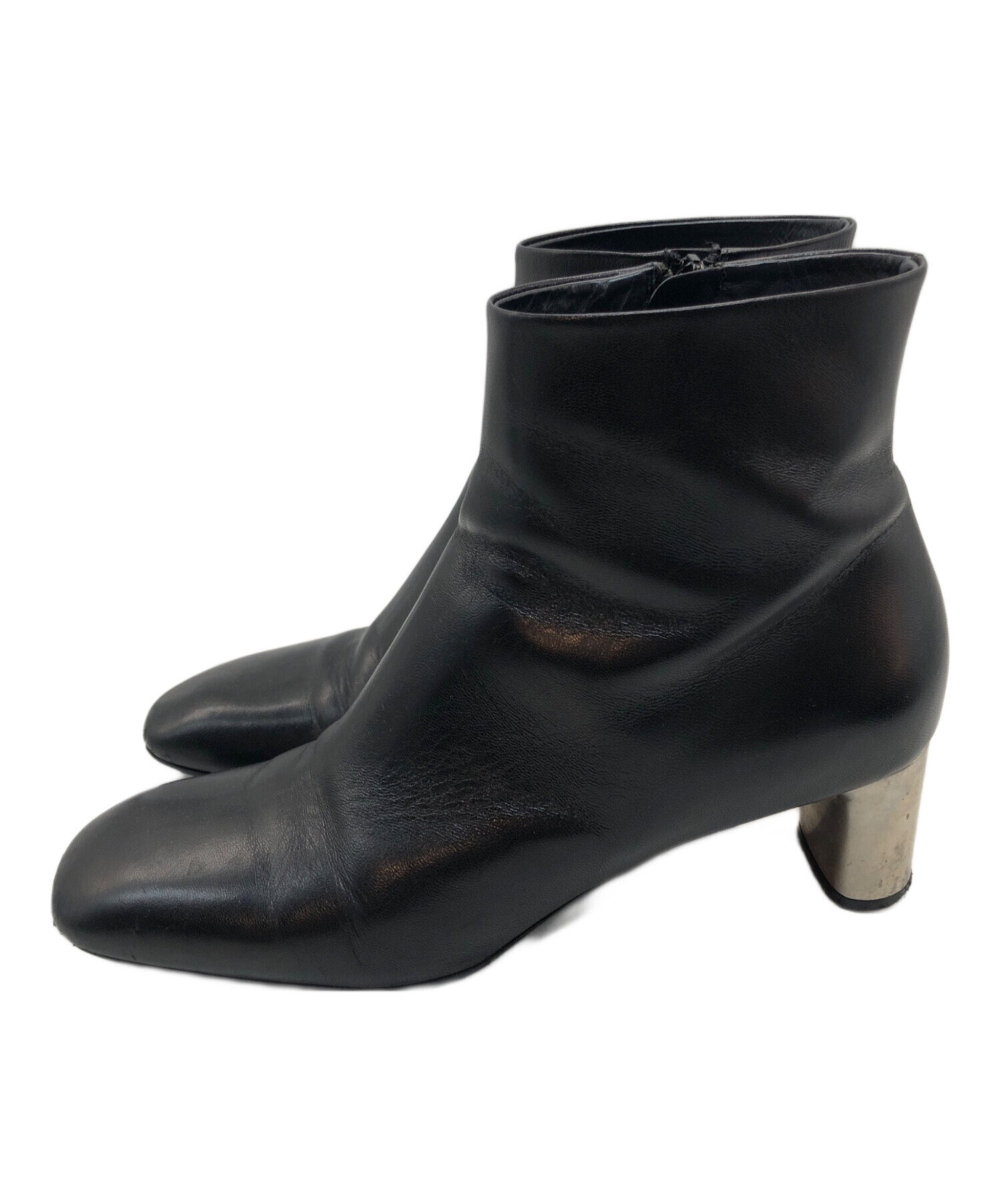 中古・古着通販】CELINE (セリーヌ) メタルヒールブーツ ブラック