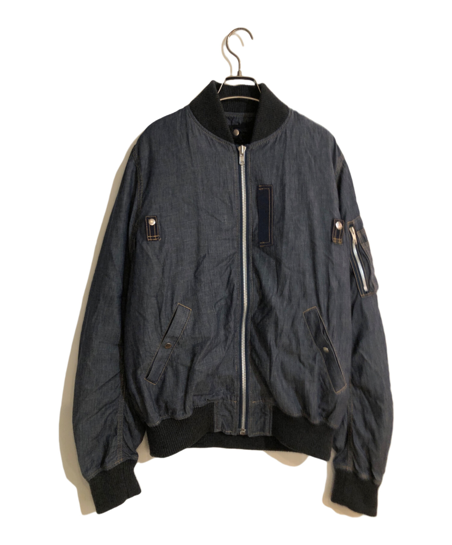 中古・古着通販】sacai (サカイ) ボアライナーシャンブレーMA-1 中古・古着通販】sacai (サカイ) ボアライナーシャンブレーMA-1
