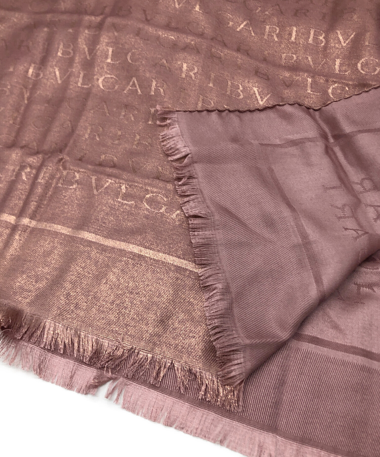 中古・古着通販】BVLGARI (ブルガリ) ウール混シルクロゴストール