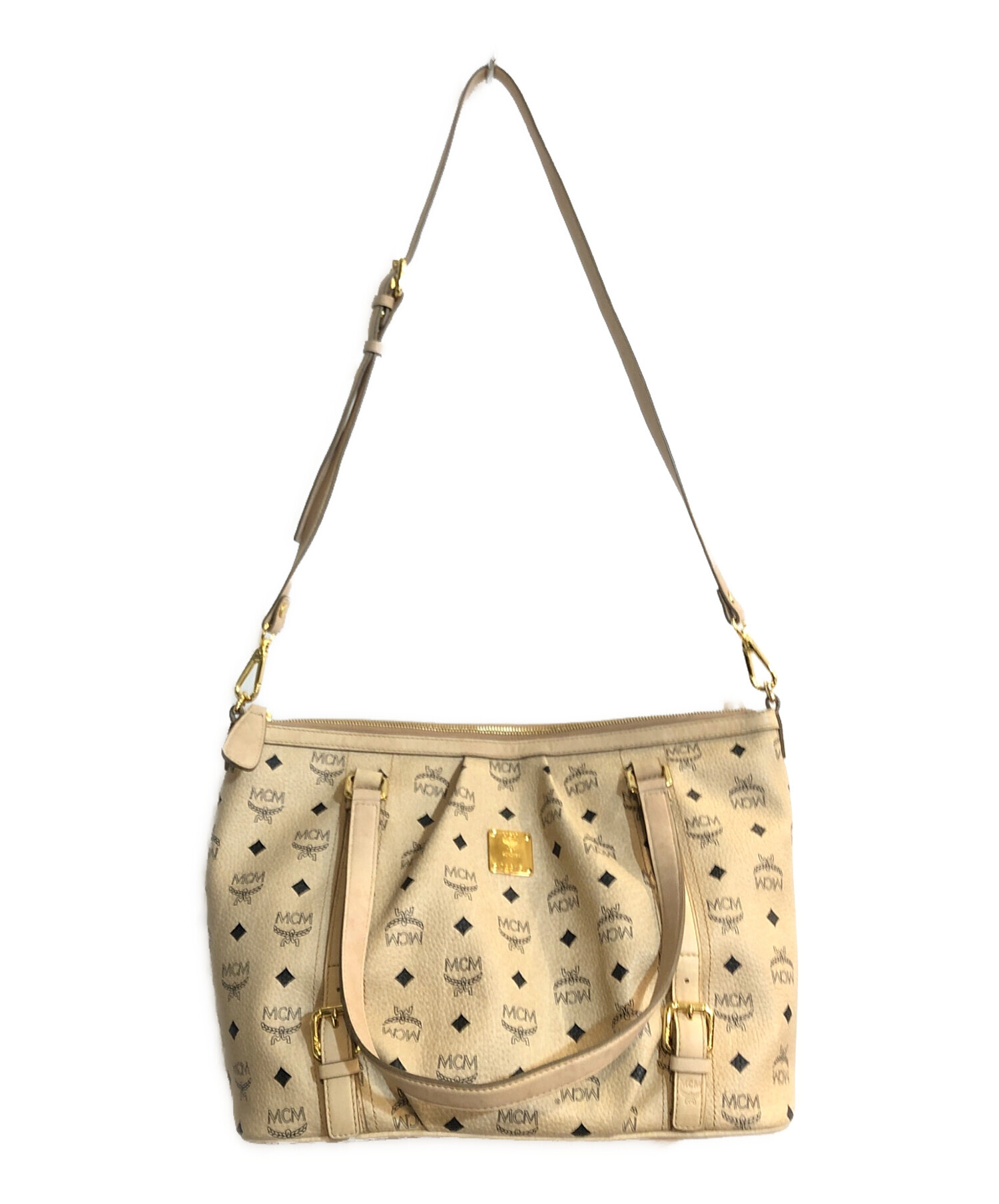 中古・古着通販】MCM (エムシーエム) ヴィセトストートバッグ ベージュ 