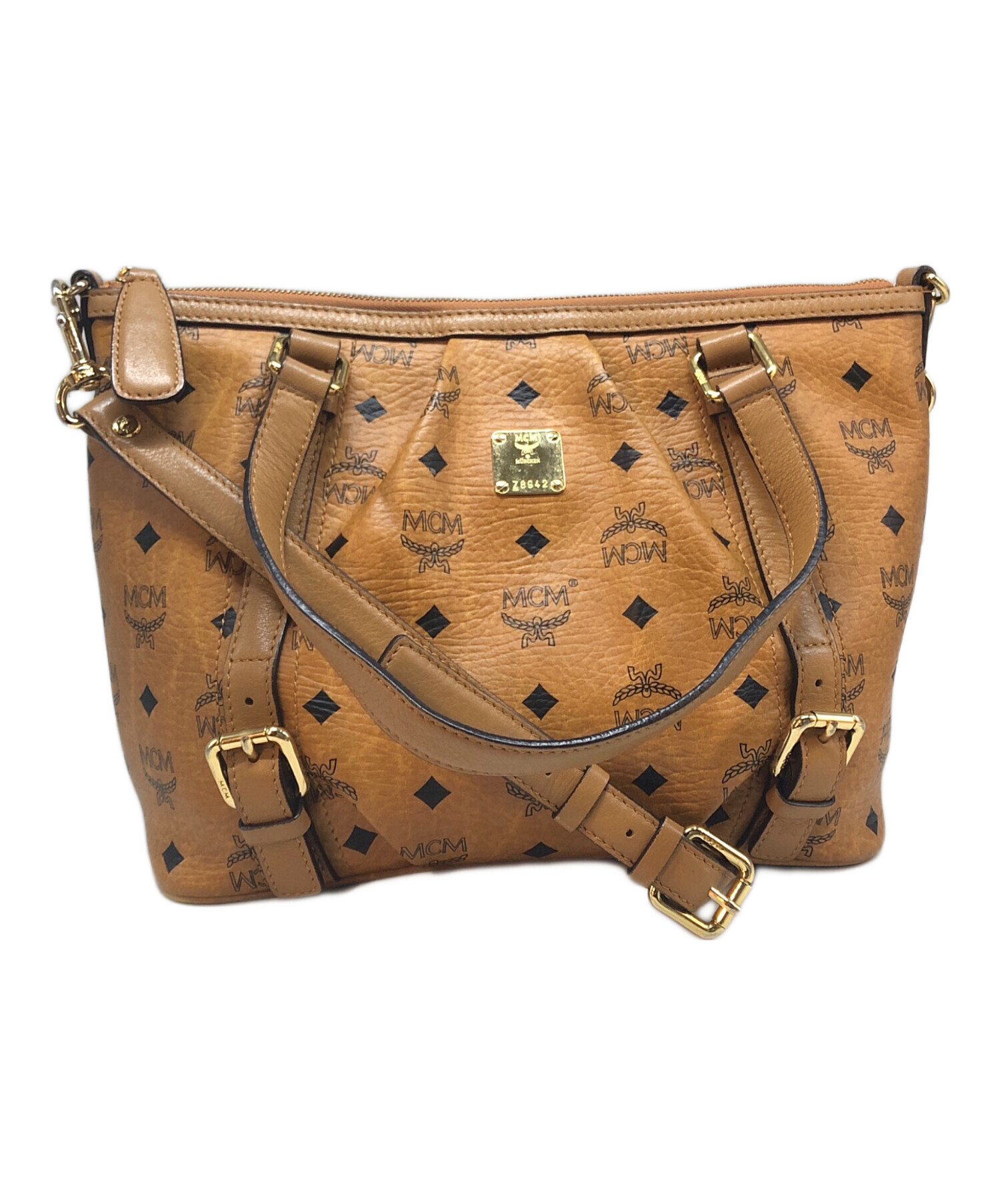 中古・古着通販】MCM (エムシーエム) ヴィセトストートバッグ ブラウン 
