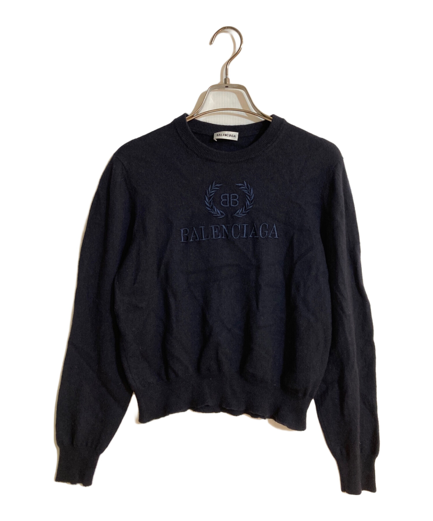 中古・古着通販】BALENCIAGA (バレンシアガ) 刺繍ロゴクルーネック 