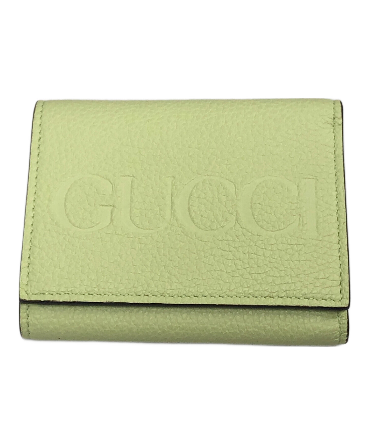 中古・古着通販】GUCCI (グッチ) エンボスロゴミニウォレット グリーン