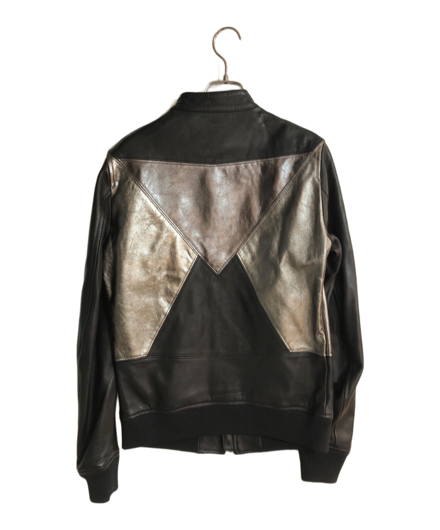 レア　ディーゼルブラックゴールド　シングルライダース　牛革　44 レア ディーゼルブラックゴールド シングルライダース 牛革 44