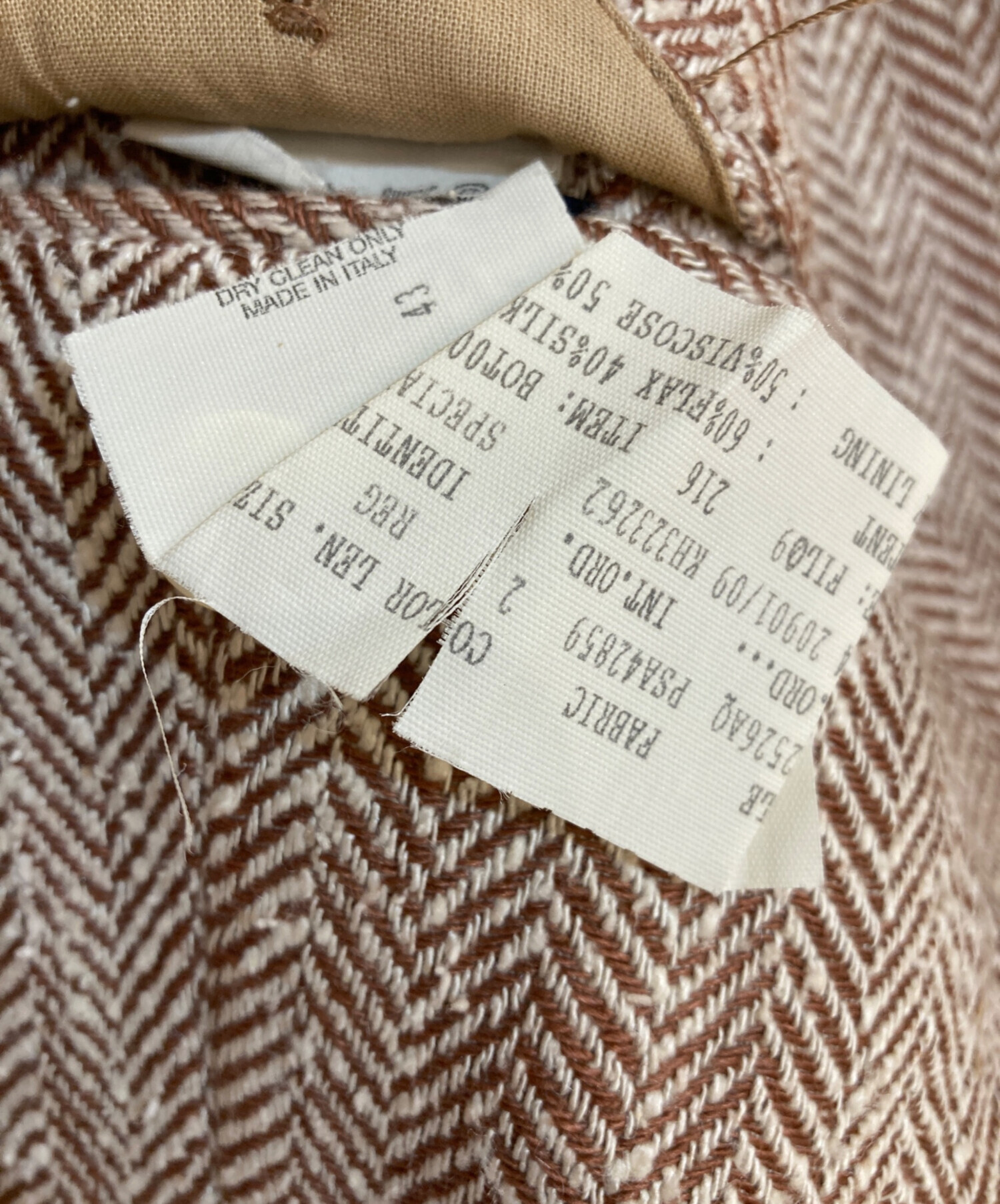 中古・古着通販】LARDINI (ラルディーニ) シルクネップヘリンボーン