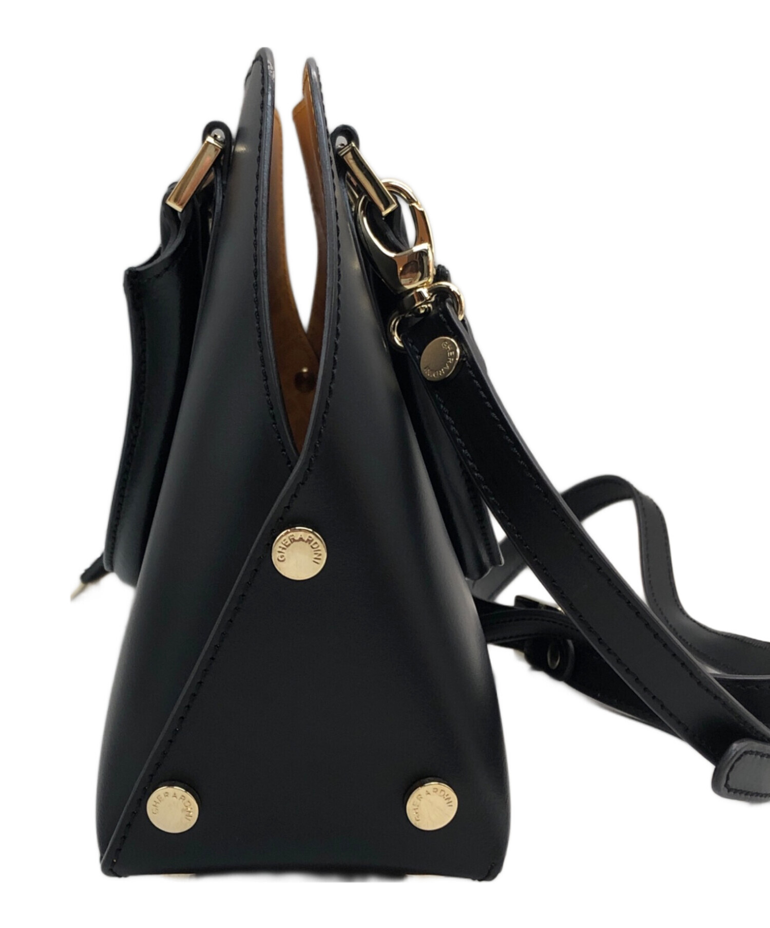 再値下げ！GHERARDINI チャーム付き　ブラック バッグ 中古・古着通販】GHERARDINI (ゲラルディーニ) 130周年記念 ANNIKA