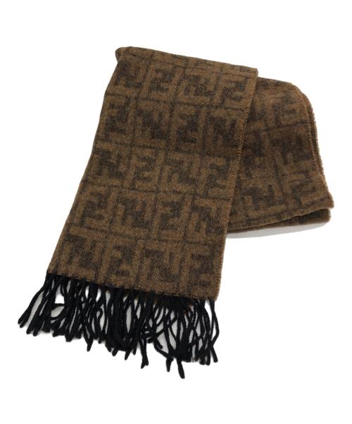 中古・古着通販】FENDI (フェンディ) ズッカ柄ウールマフラー ブラウン