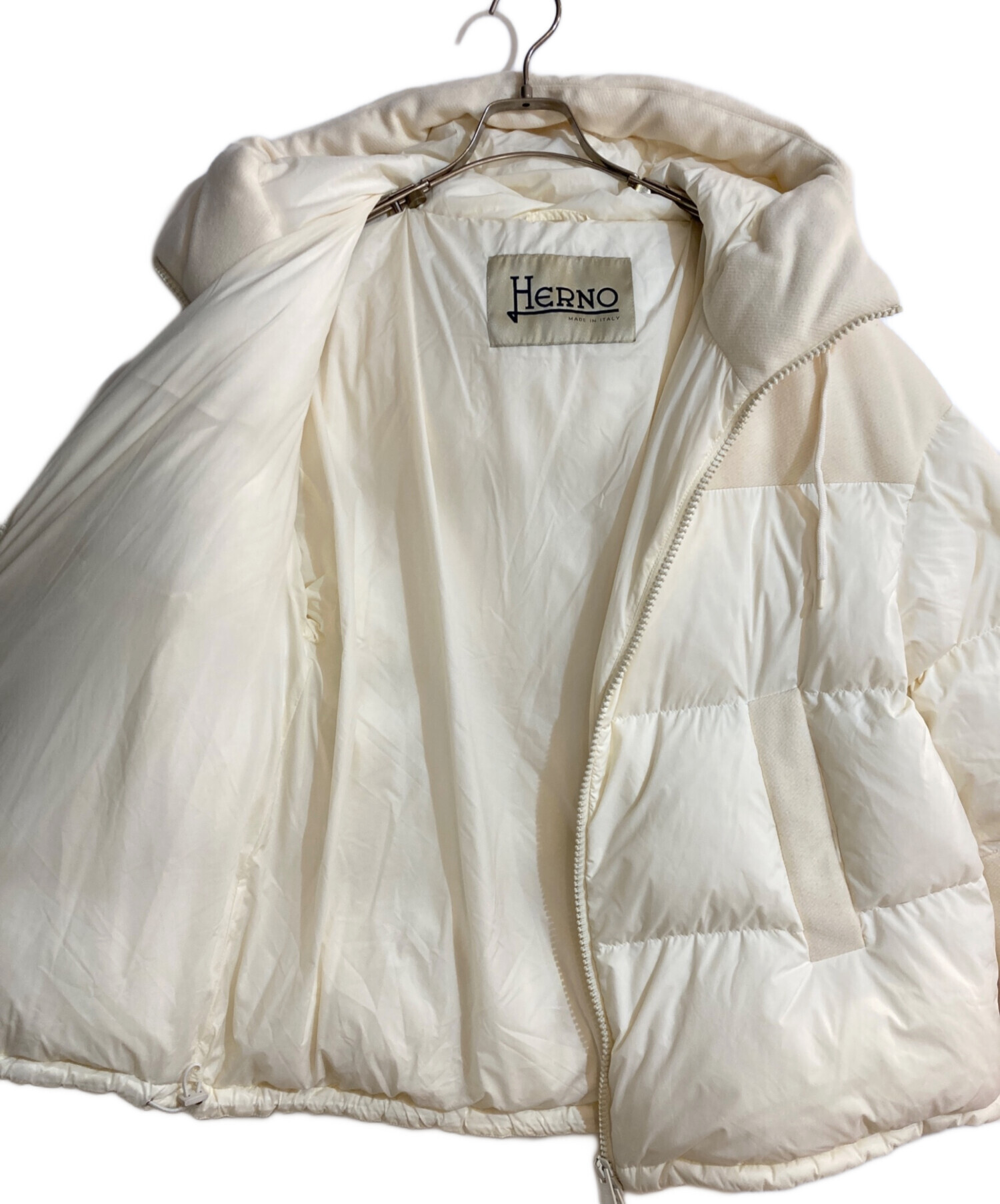 中古・古着通販】HERNO (ヘルノ) ウールコンビフーデットダウン