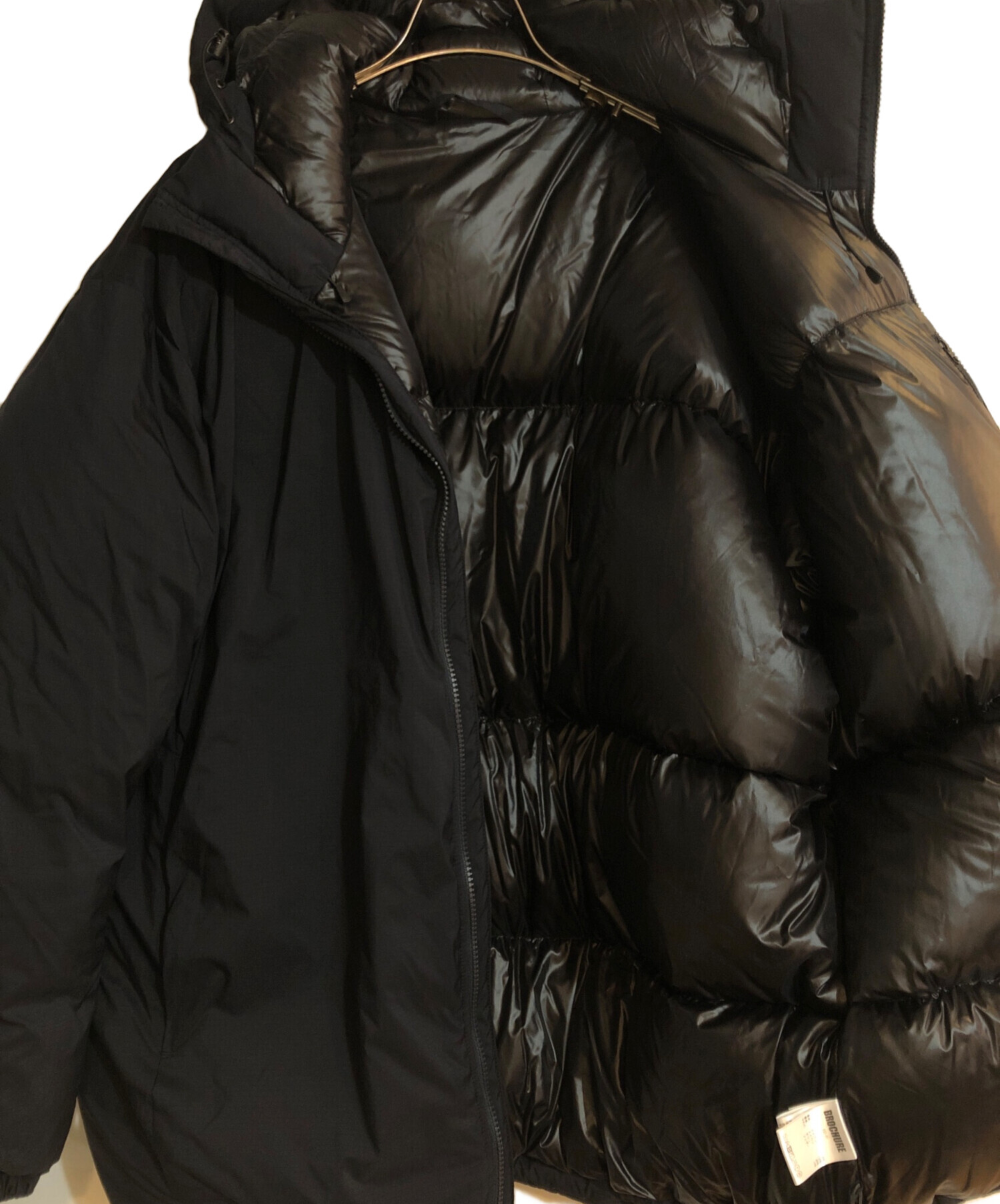 BROCHURE×Alwayth♦別注 ARGENTUM ダウンジャケット 黒S BROCHURE(ブローシュアー) / ALWAYTH ARGENTUM HOODY/ダウンジャケット