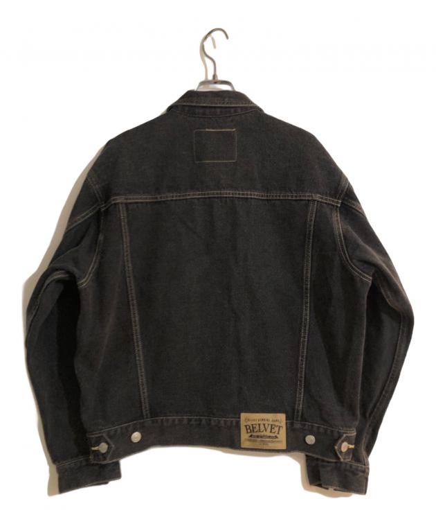 中古・古着通販】BELVET (BELVET) デニムジャケット グレー サイズ:M