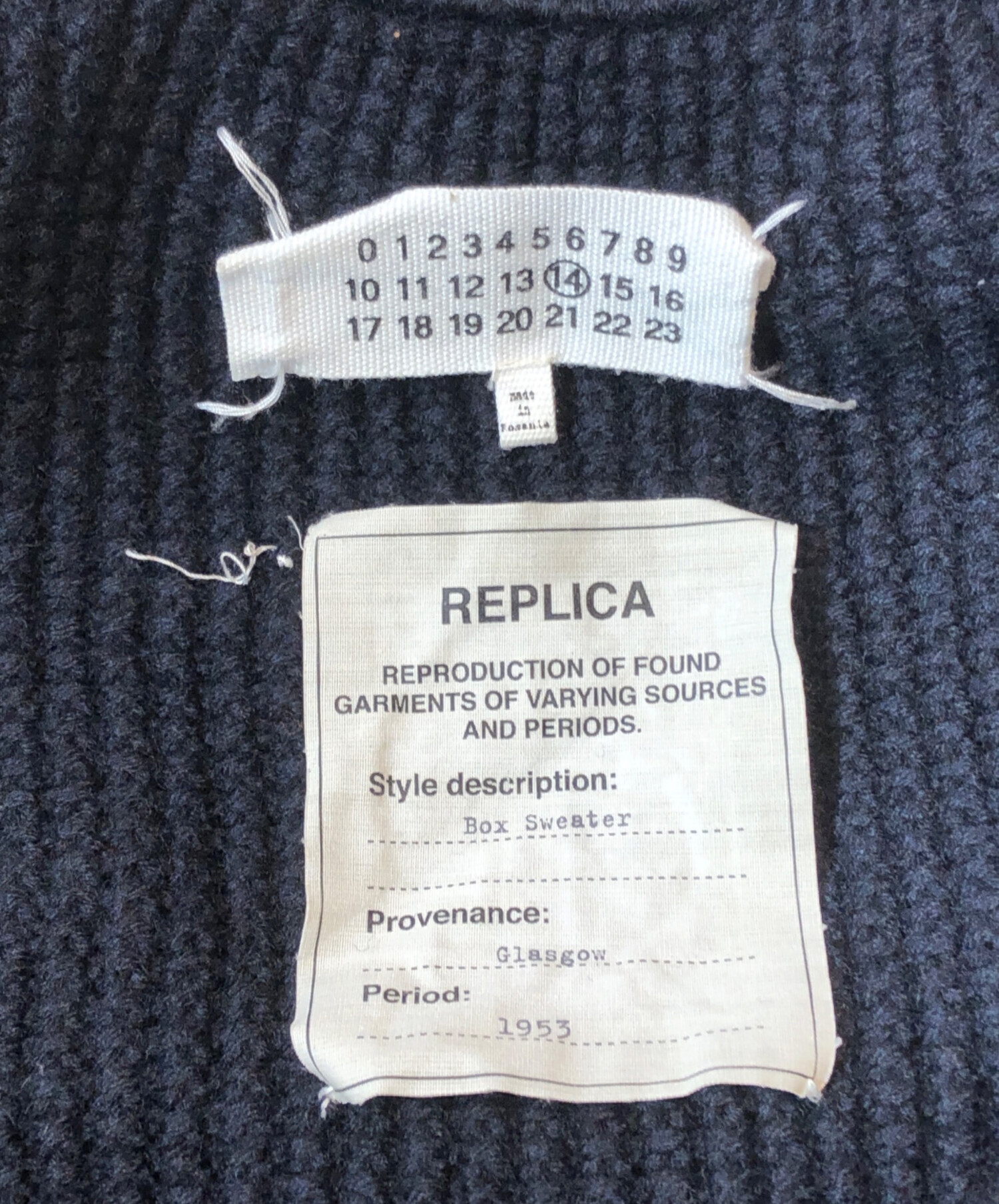 Maison Martin Margiela REPLICA ボックスセーター 中古・古着通販】Maison Margiela (メゾンマルジェラ) REPLICA Box