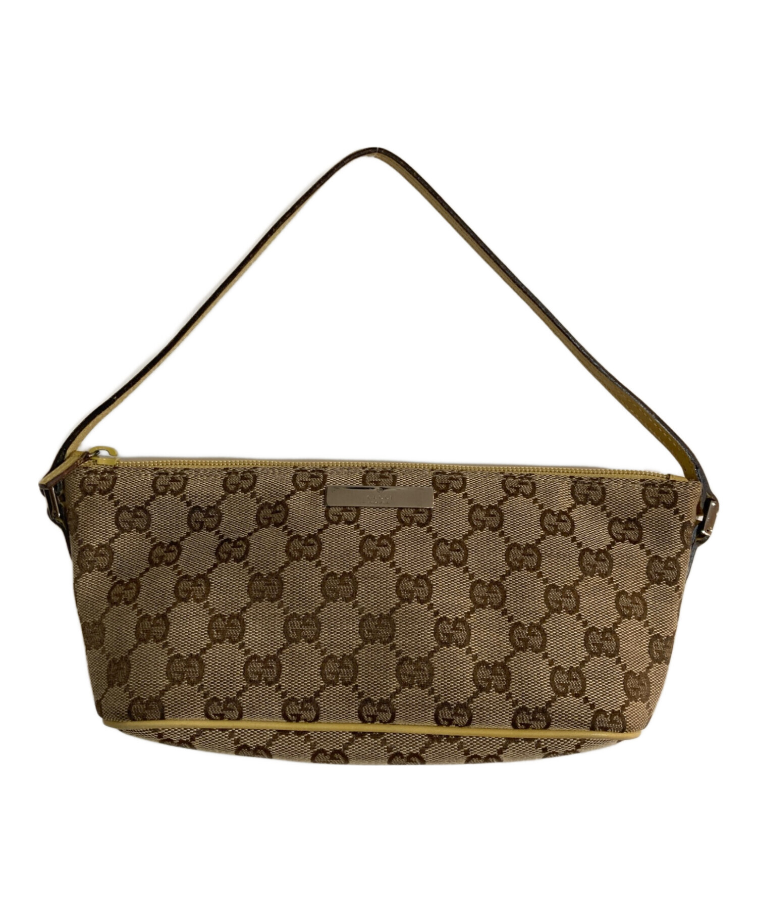 GUCCI グッチ　ハンドバッグ　GGキャンバス　約36×25×底幅12cm 中古・古着通販】GUCCI (グッチ) GGキャンバスハンドバッグ イエロー