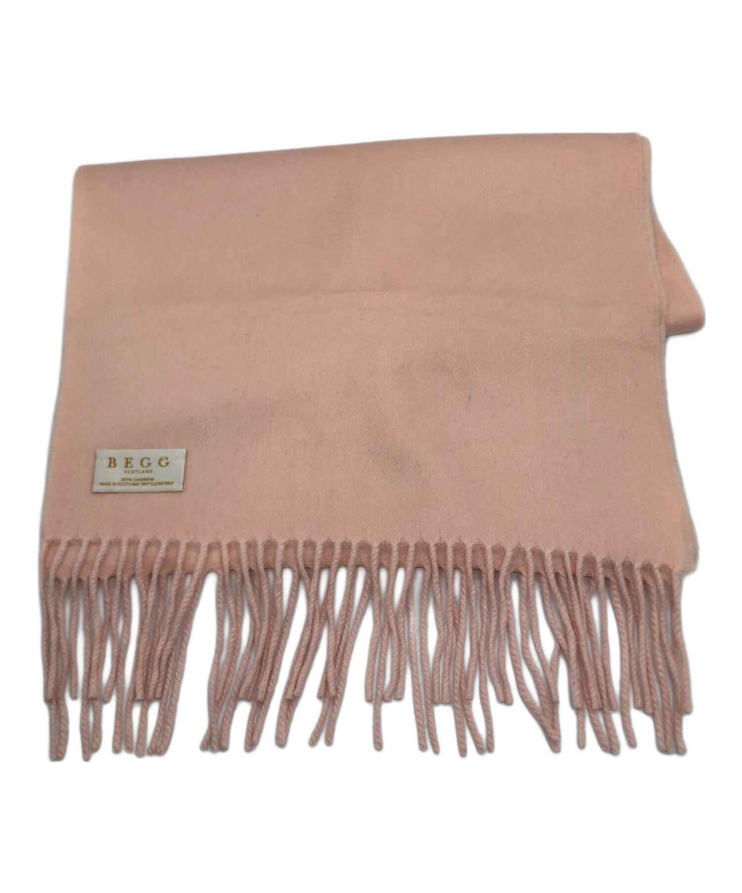 新品・タグ付き 【WAKO】マフラー BEGG ネイビー カシミヤ100% 36幅カシミヤ100％リバーシブルマフラー | BEGG×CO