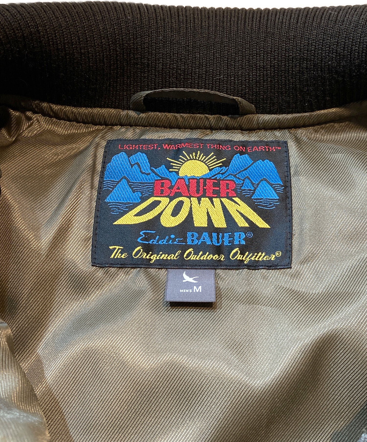 【希少】エディーバウアー×ハリスツイード ヘリンボーン ダウンジャケット XL エディーバウアー × ハリスツイード Eddie Bauer × Harris Tweed