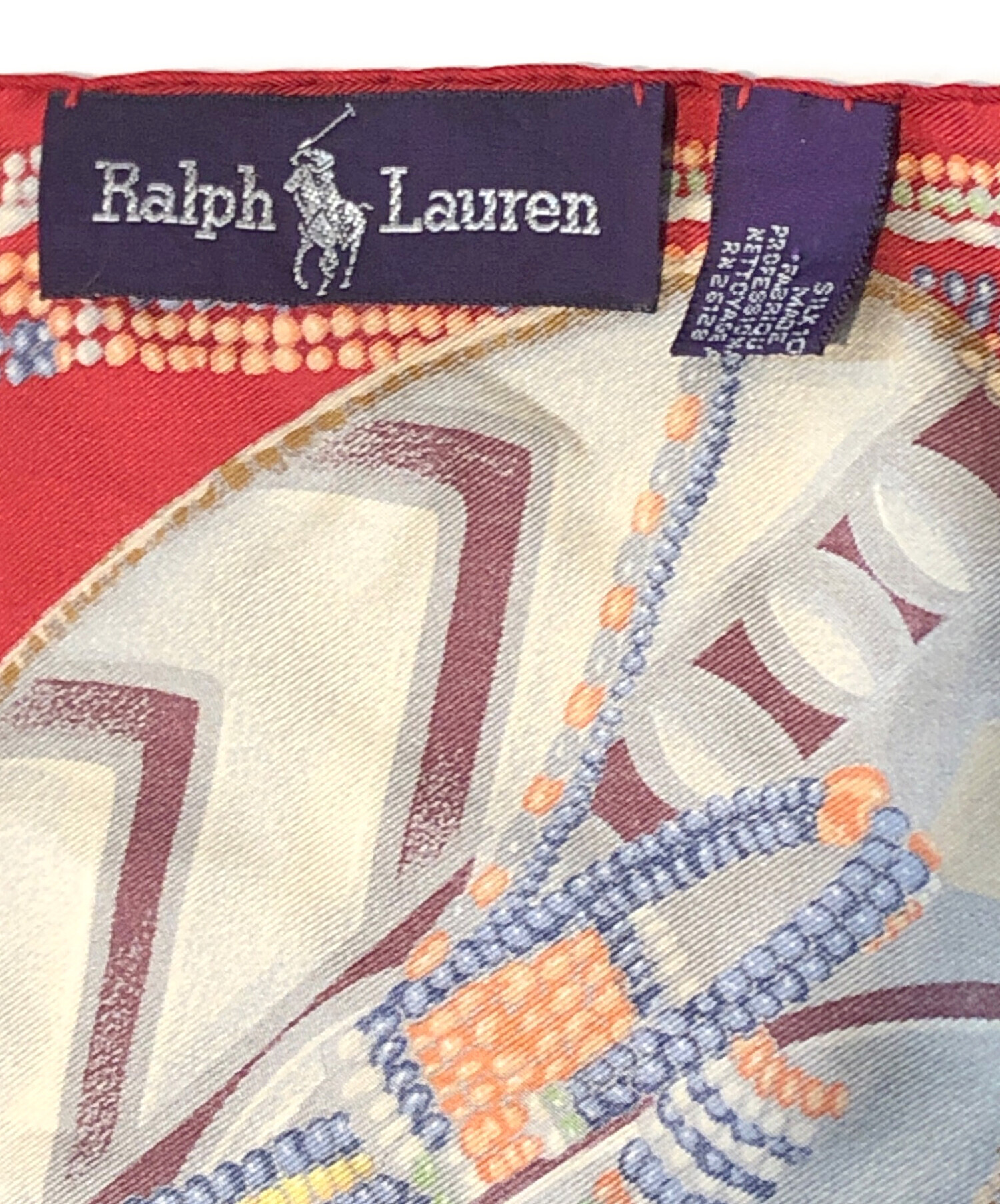 【未使用】ralphlaurenラルフローレン 大判スカーフ 地図柄 タグ付き 中古・古着通販】RALPH LAUREN (ラルフローレン) マサイ族プリント