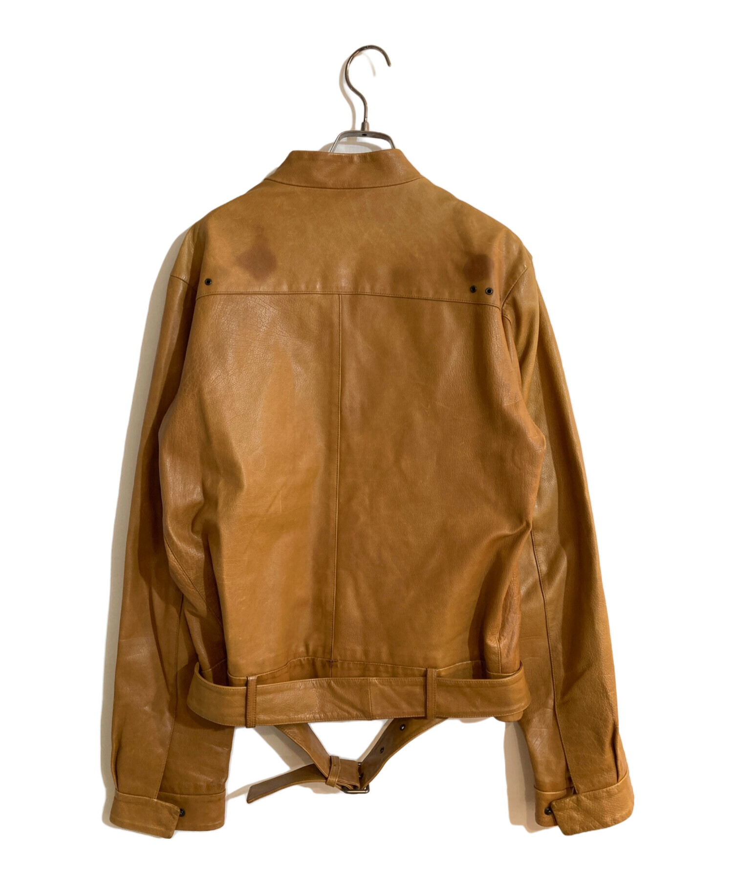 ジルサンダー　JILSANDER シングルライダース　ラム　ブラウン 中古・古着通販】JIL SANDER (ジルサンダー) レザージャケット