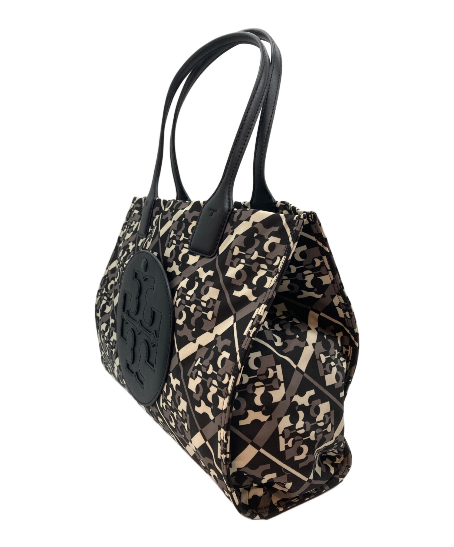 トリーバーチ エラ ブラック キルティング バッグ トートバッグ レディース【中古】 中古・古着通販】TORY BURCH (トリーバーチ) エラプリントスモール