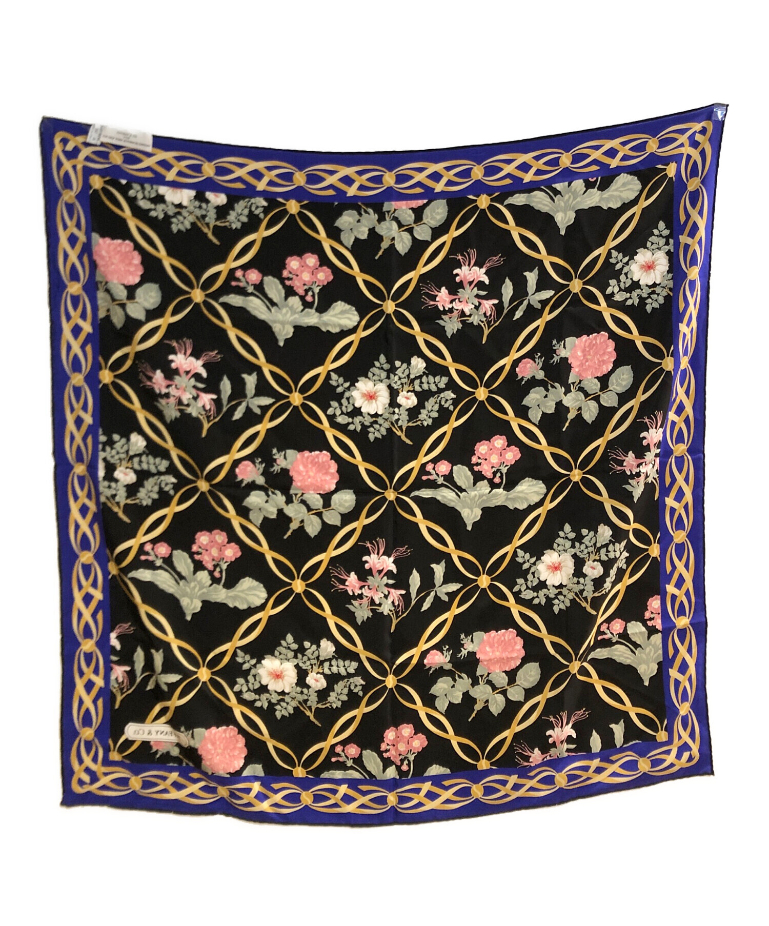 中古・古着通販】Tiffany & Co. (ティファニー) シルクスカーフ ブルー